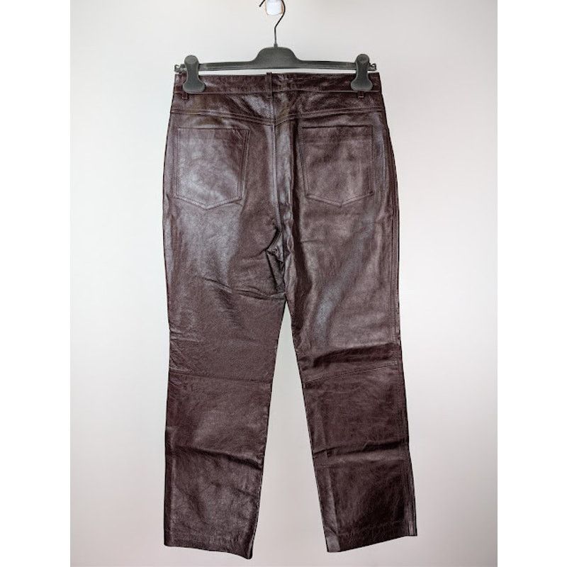 Gucci o1rshd1 Soft Leather Pants in Bordeaux Size US 32 / EU 48 - 11 Thumbnail