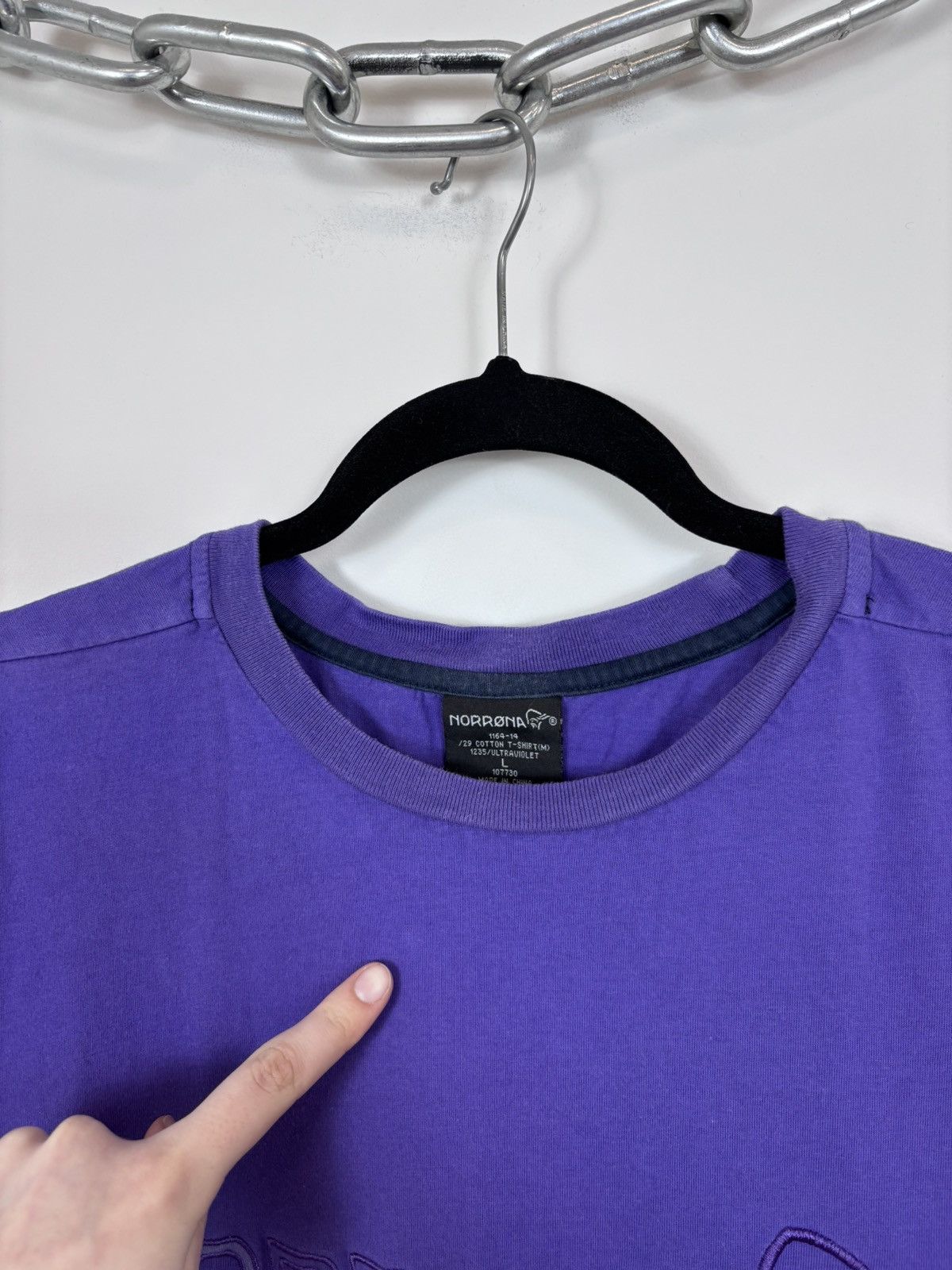 Norrona Norrona Men’s Ultraviolet Purple Cotton Outdoor T-Shirt Tee Size US L / EU 52-54 / 3 - 5 Thumbnail