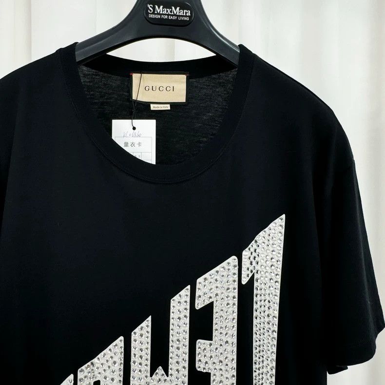 Gucci Gucci Heavy industry rhinestone letter short sleeves Size US XS / EU 42 / 0 - 3 Thumbnail