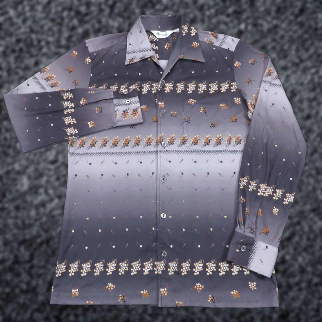 Vintage VINTAGE Mr California Shirt Mens Medium 70s Grey Fade Floral Disco Rockabilly 60 Size US M / EU 48-50 / 2 - 1 Thumbnail