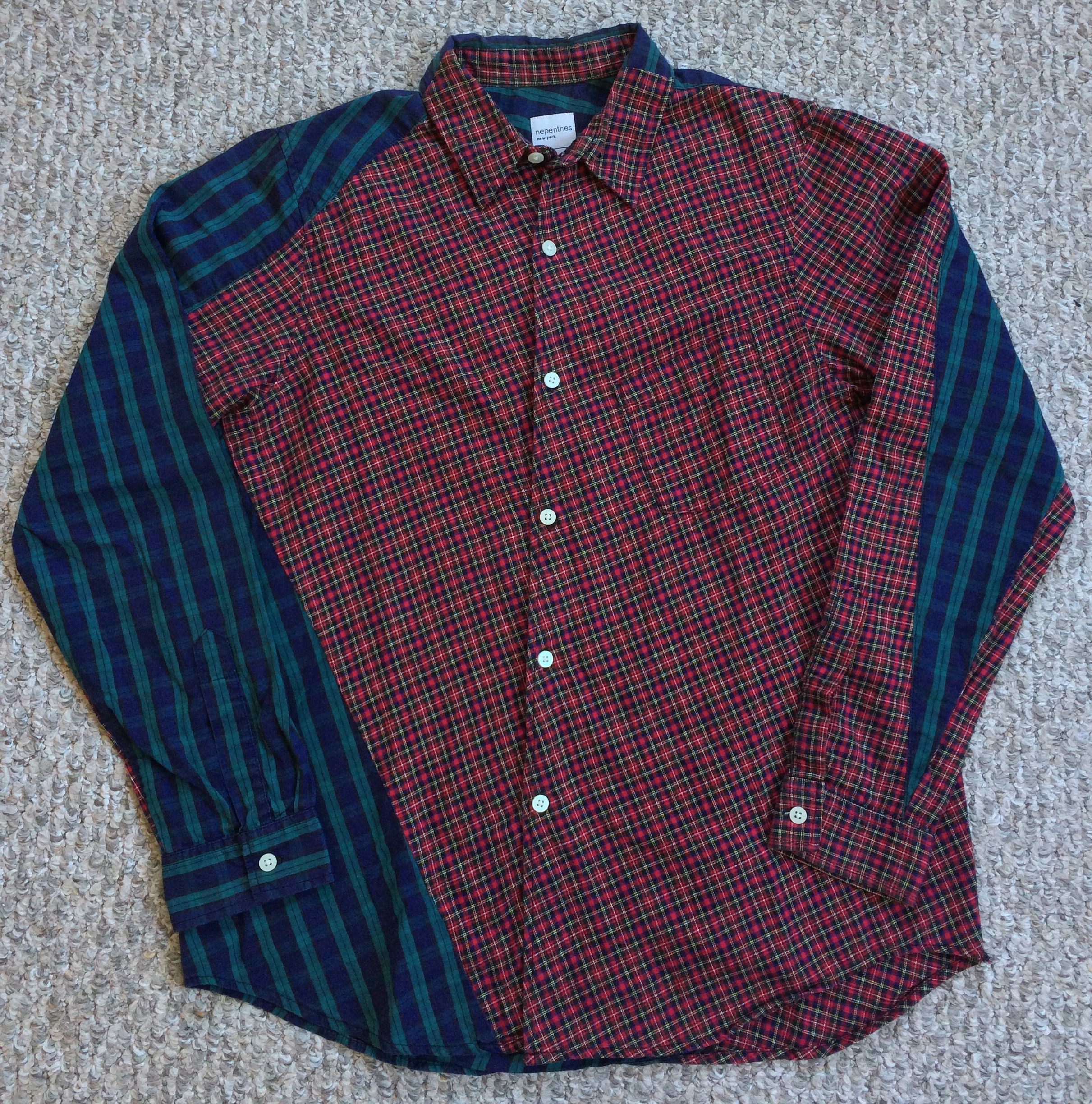 Nepenthes Nepenthes Rebuild Asymmetric Cut Button Up Shirt Size US M / EU 48-50 / 2 - 1 Thumbnail