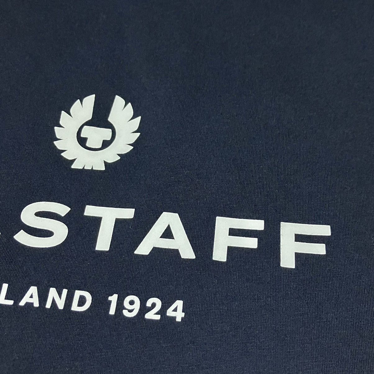 Belstaff BELSTAFF 1924 Chest Logo Print Navy Cotton Slim Fit T-shirt Size US M / EU 48-50 / 2 - 4 Thumbnail