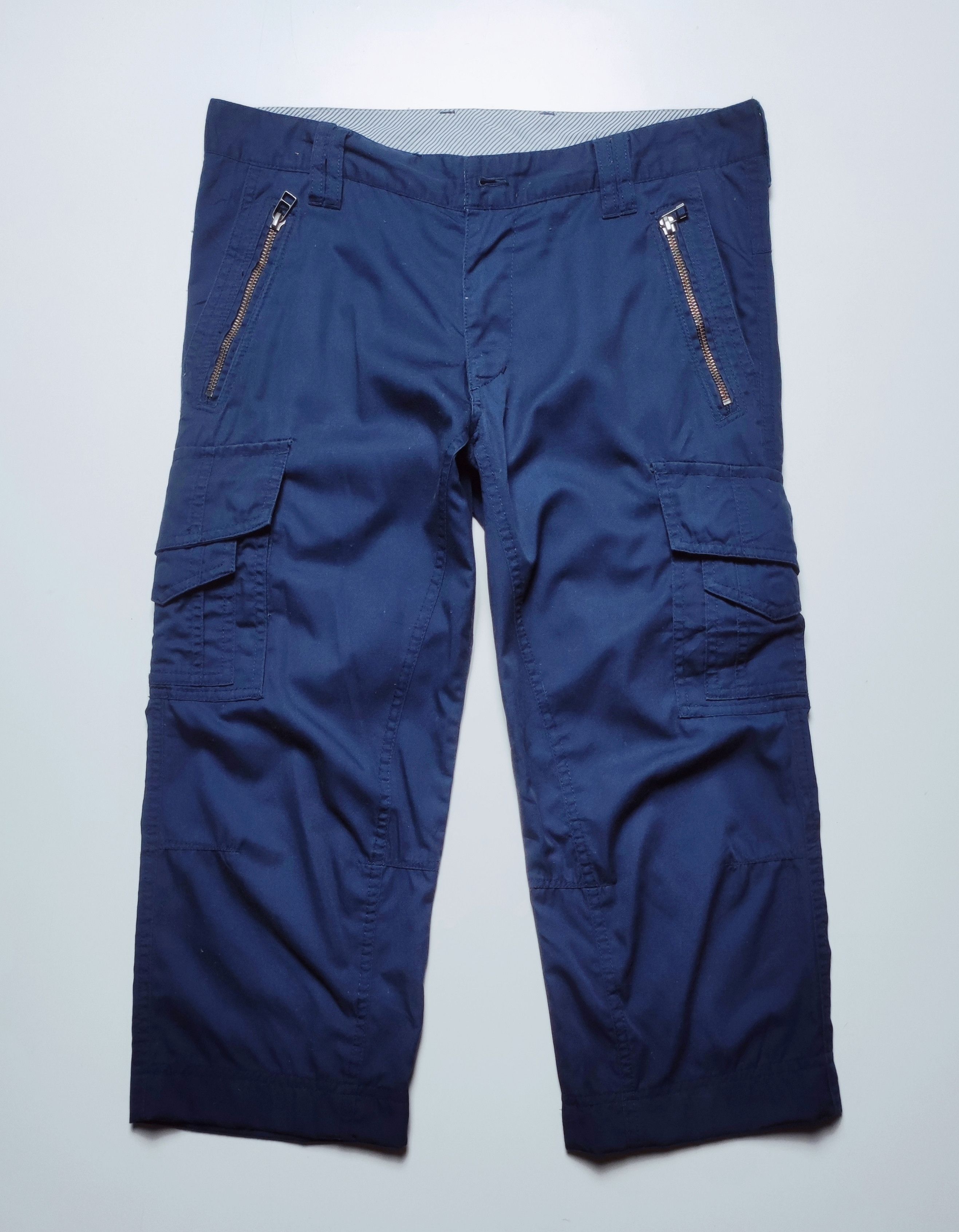 Japanese Brand Michel Klein Punk Inspired Multipocket Cargo 3/4 Pants Size US 31 - 1 Thumbnail