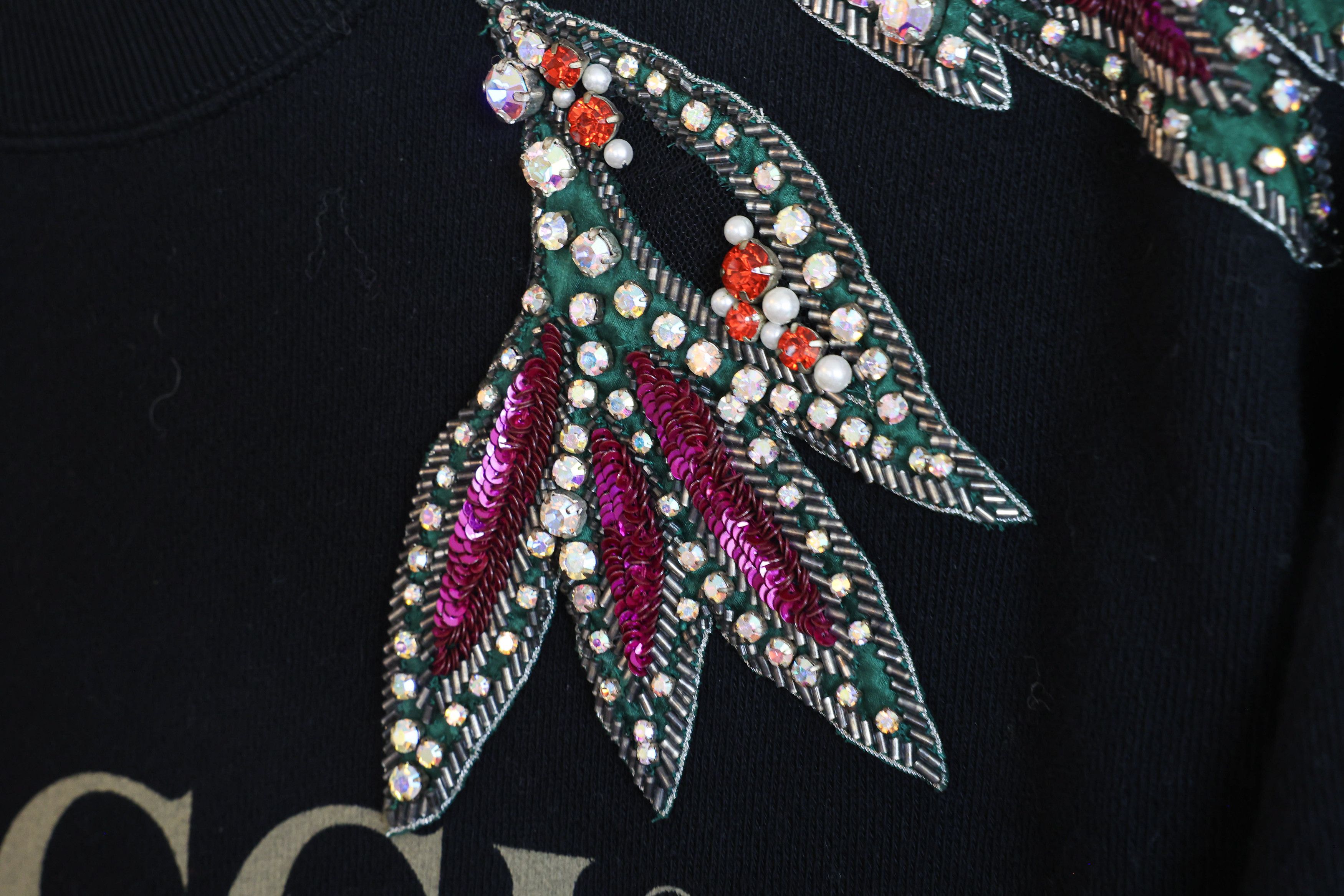 Gucci Gucci Crystal Embellished Crewneck Women's Size S / US 4 / IT 40 - 3 Thumbnail