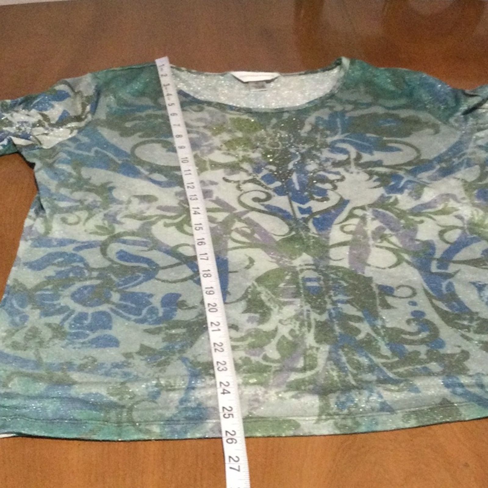 Other Christopher & Banks Semi Sheer Pullover Blouse Sz XL Size XL / US 12-14 / IT 48-50 - 15 Thumbnail