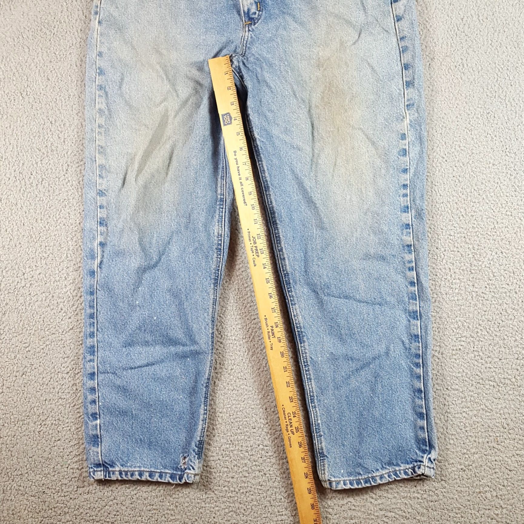 Carhartt VINTAGE Carhartt Jeans 5-Pocket 38x30 Denim Workwear Grunge Y2K 90s 00s Mens Regular Blue | Distressed, Leather Logo, 30 Inseam Size US 38 / EU 54 - 6 Thumbnail