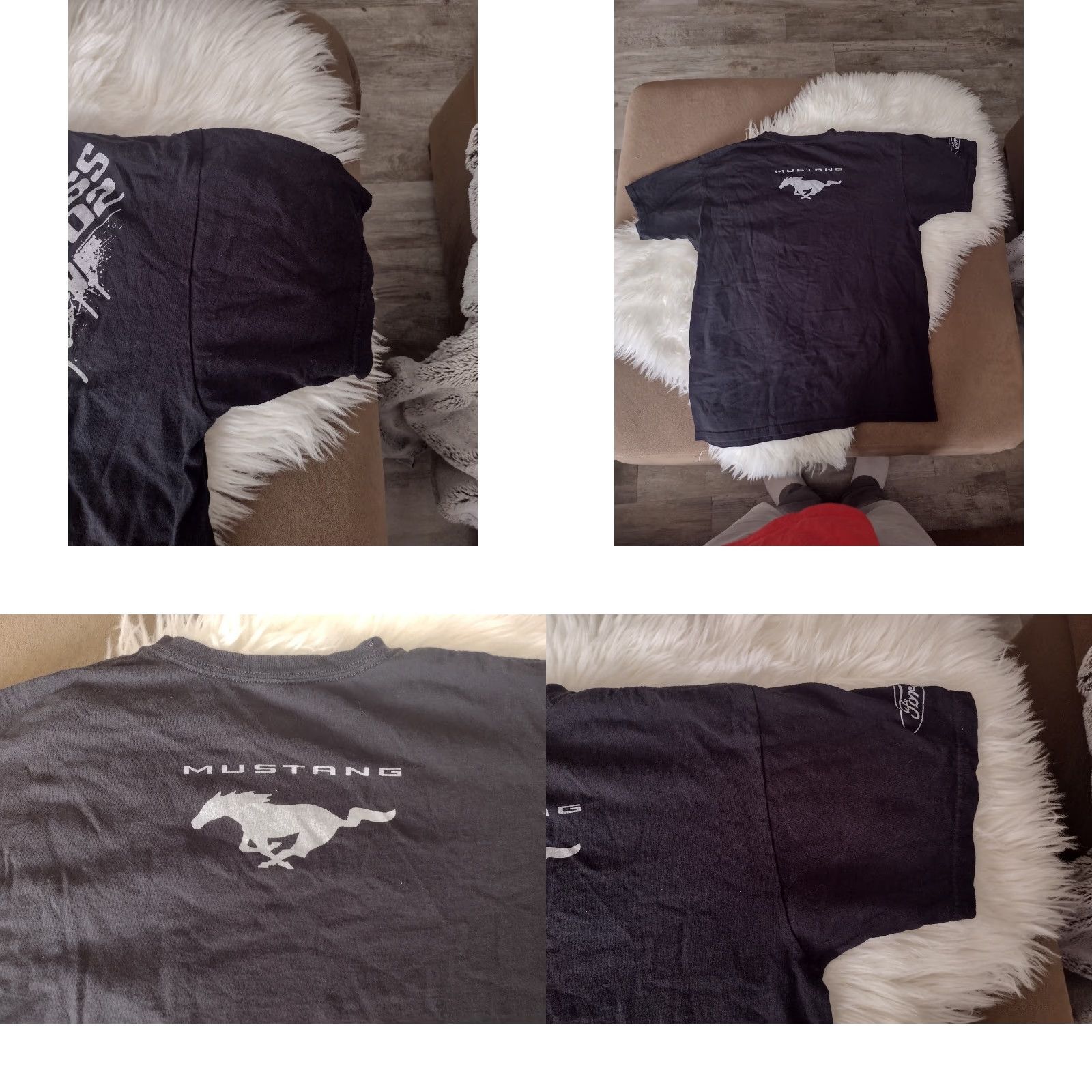 Anvil VINTAGE Anvil Mustang T-Shirt Black Crew Neck Short Sleeve Size L Adult Men Double-Sided Cars 1960s 70s Ford Boss 302 Size US L / EU 52-54 / 3 - 8 Thumbnail