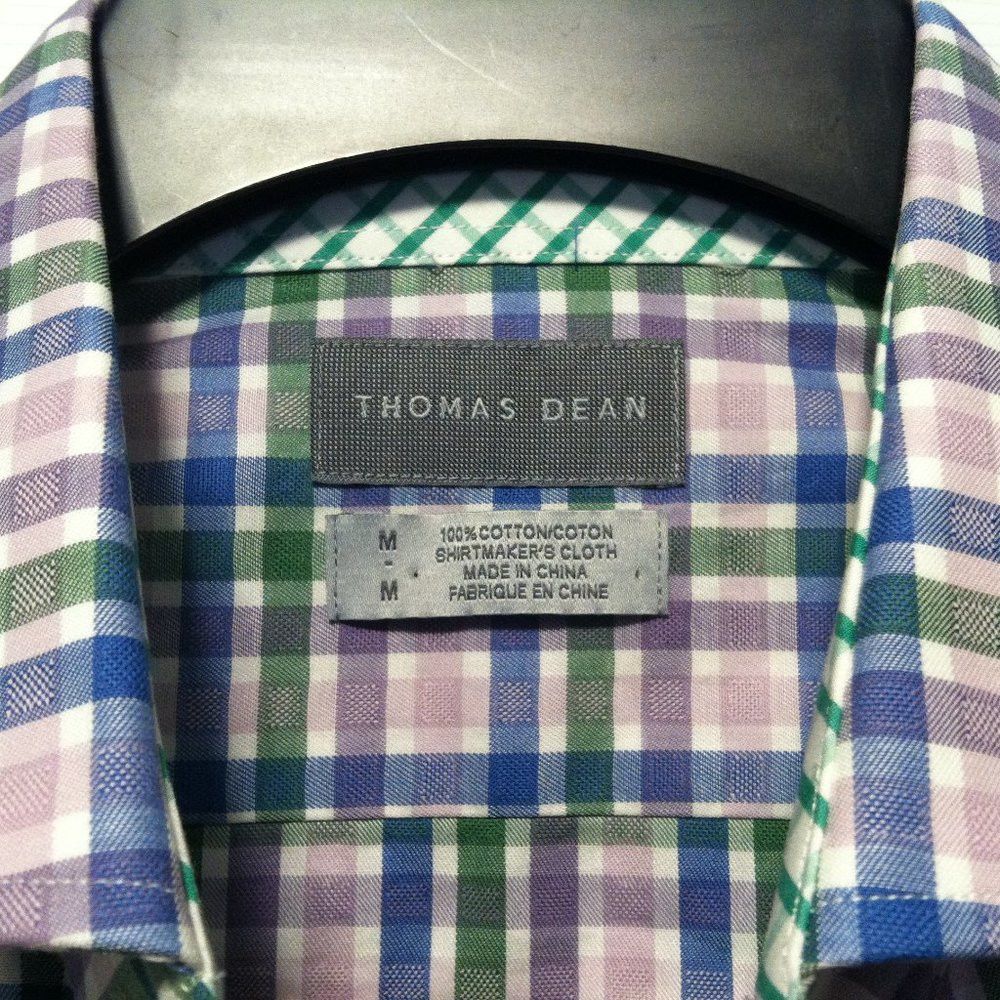 Thomas Dean THOMAS DEAN MENS NEW PLAID COTTON CASUAL SHIRT SIZE: M Size US M / EU 48-50 / 2 - 7 Thumbnail
