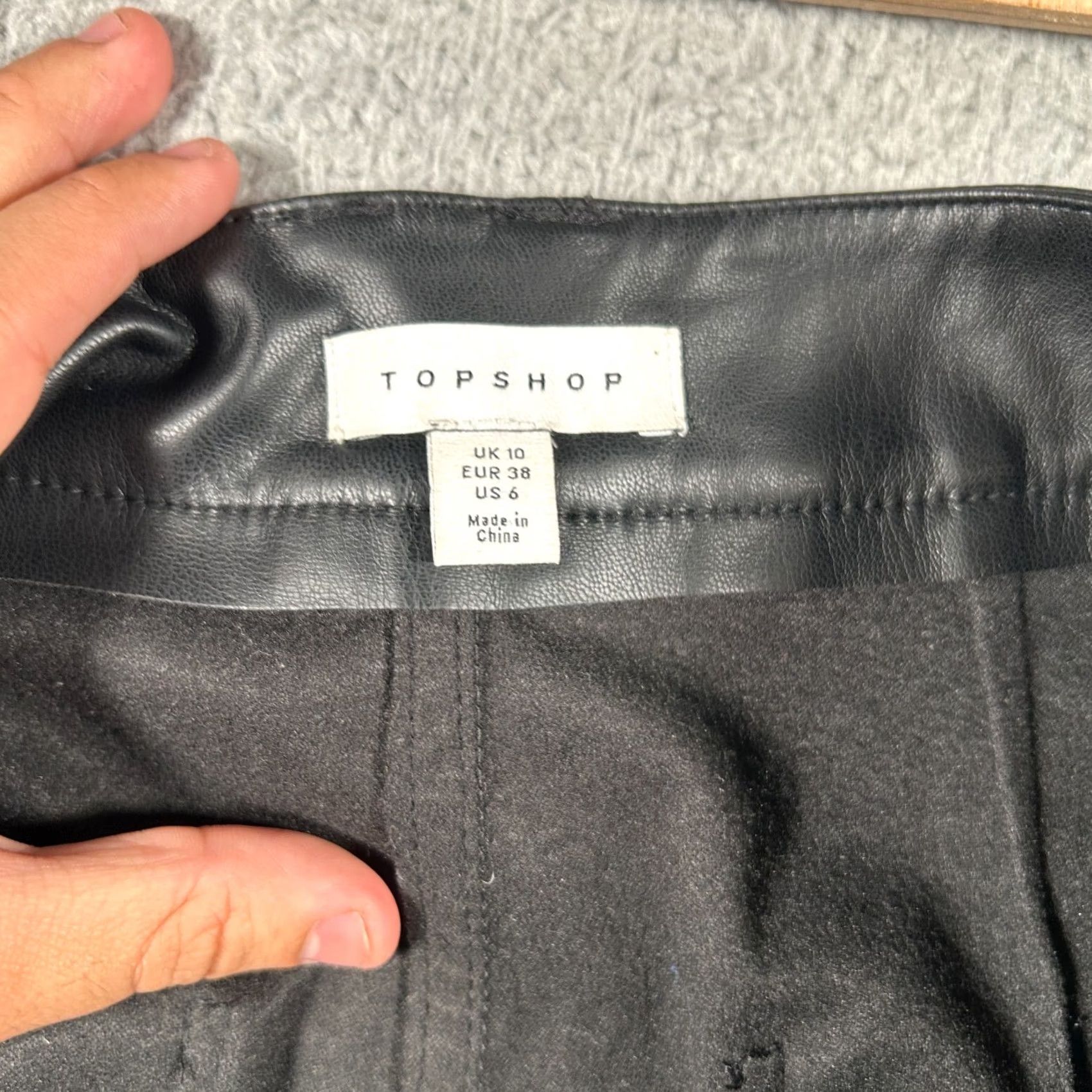 Topshop Topshop Faux Leather Ankle Pants Womens Size 6 Black NNOT? Size 28" / US 6 / IT 42 - 3 Thumbnail