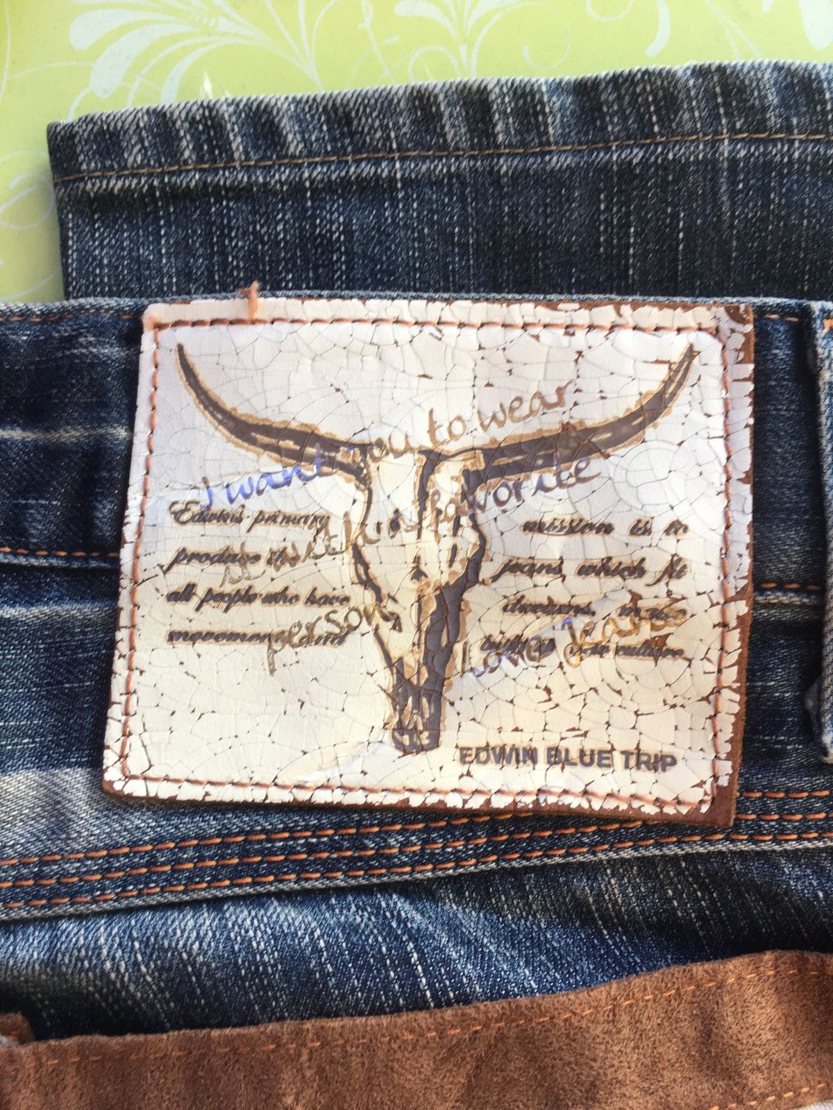 Edwin × Vintage Edwin buffalo head rare vintage Size US 33 - 20 Thumbnail
