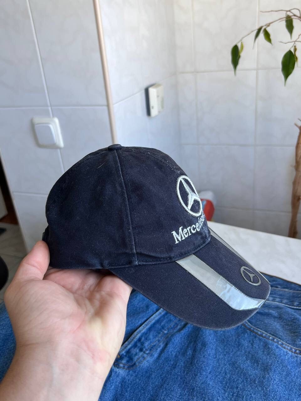 Mercedes-Benz Vintage Mercedes Benz Reflective Cap 90s navy Size ONE SIZE - 5 Thumbnail
