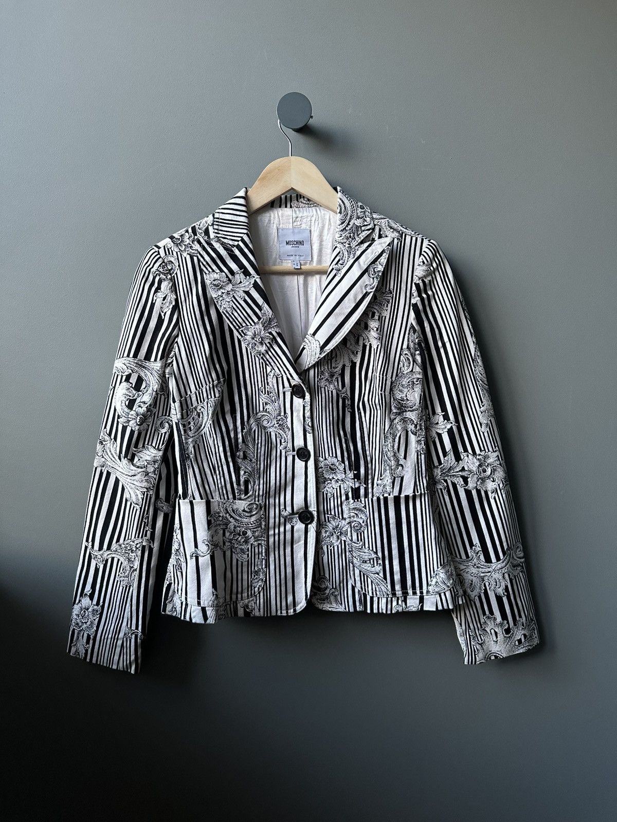 Moschino Moschino Striped Barocco Italy Women Blazer Size 42 IT Size M / US 6-8 / IT 42-44 - 1 Thumbnail
