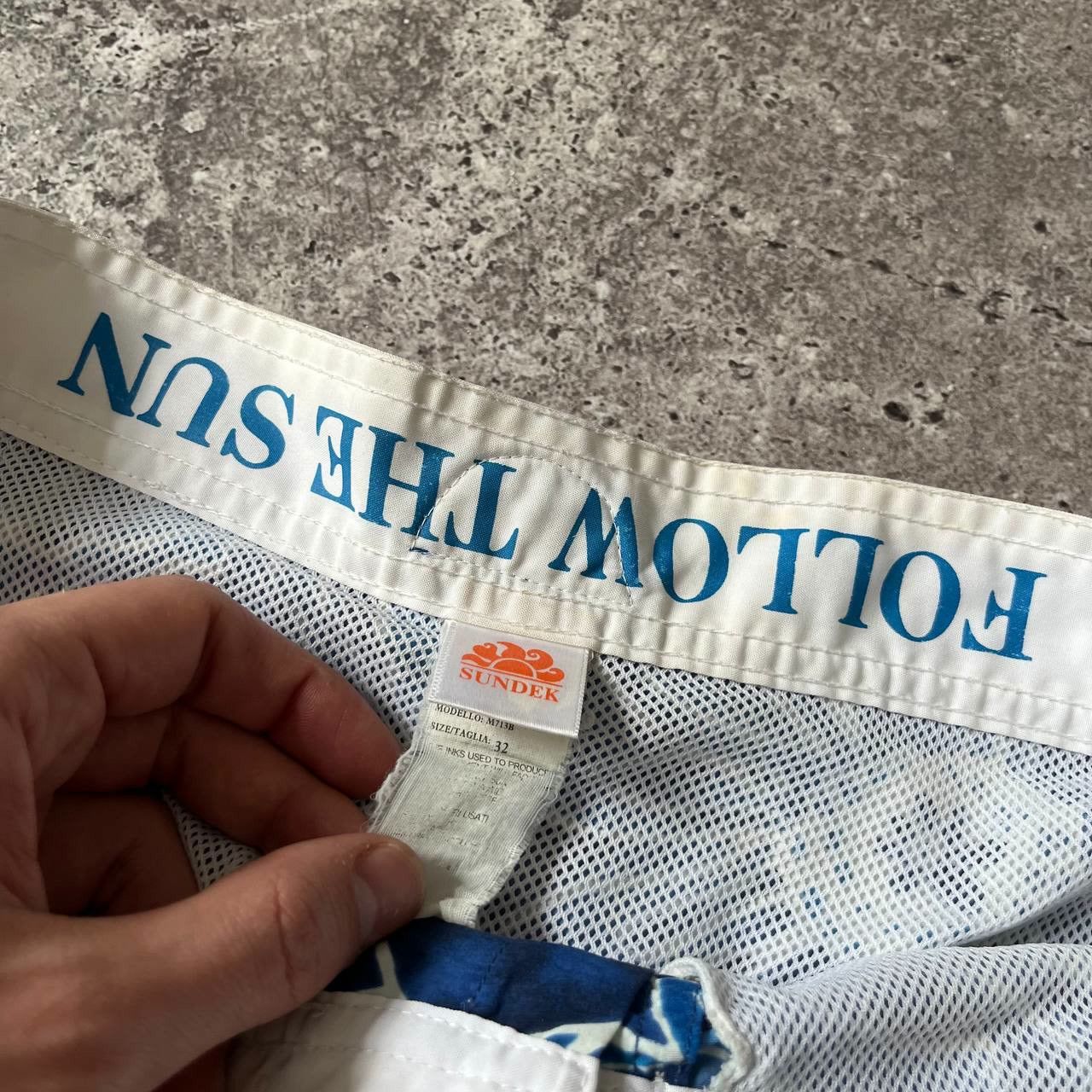 Sundek Sundek Summer Pool Shorts Flowered Blue Size 32 Size US 32 / EU 48 - 4 Thumbnail