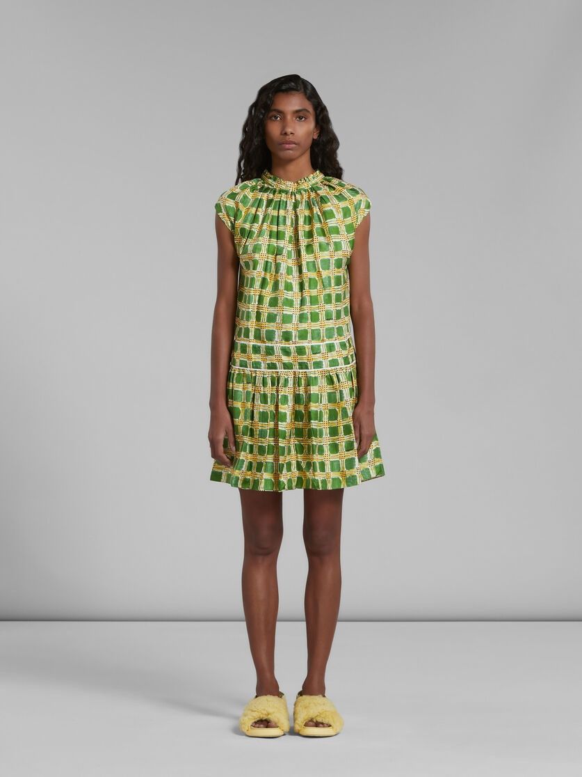Marni o1w1db10125 Dress in Green Size L / US 10 / IT 46 - 2 Thumbnail