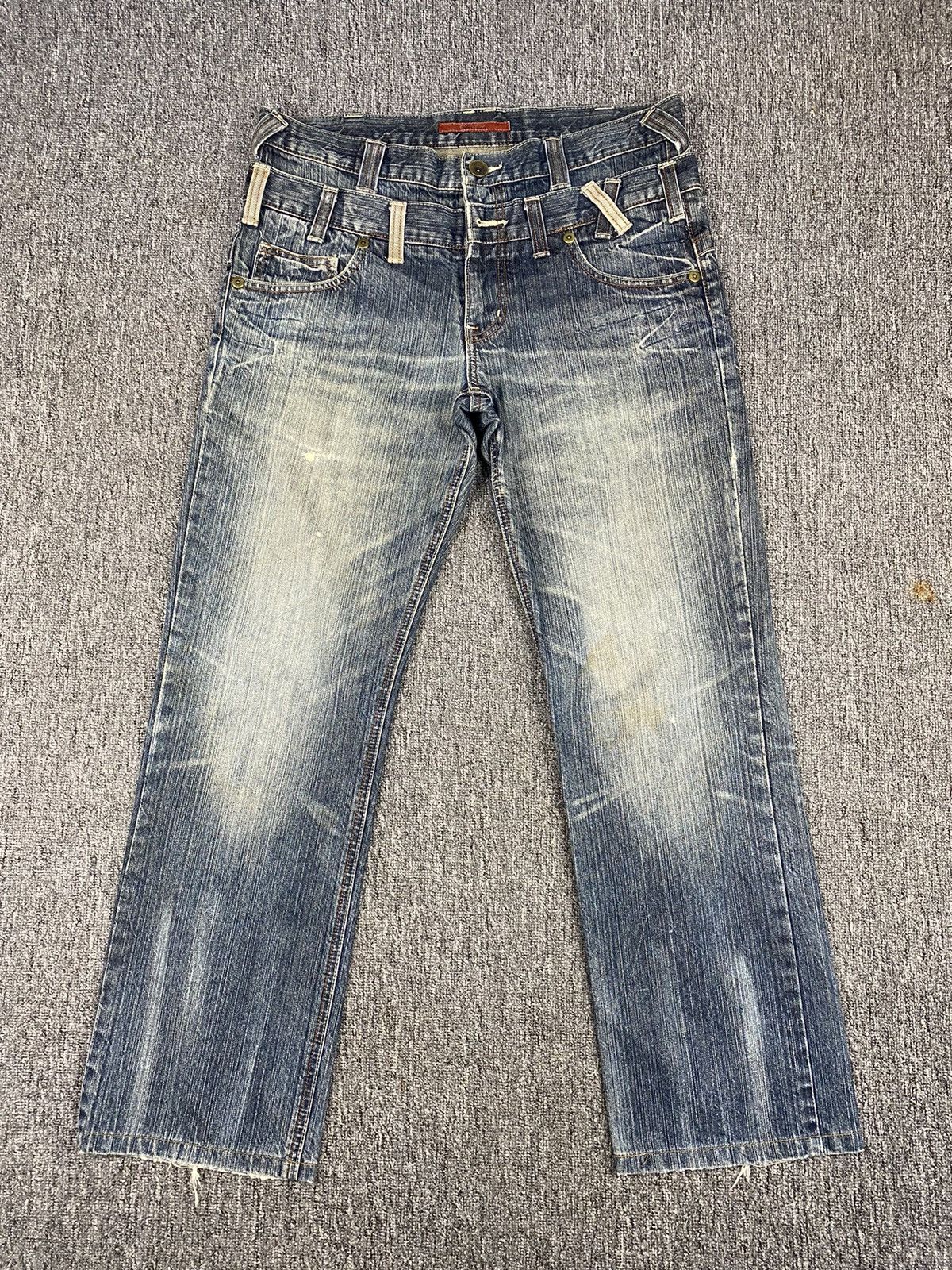 If Six Was Nine × Japanese Brand Back Rush Flare Double Waist Jean Size US 35 - 2 Thumbnail