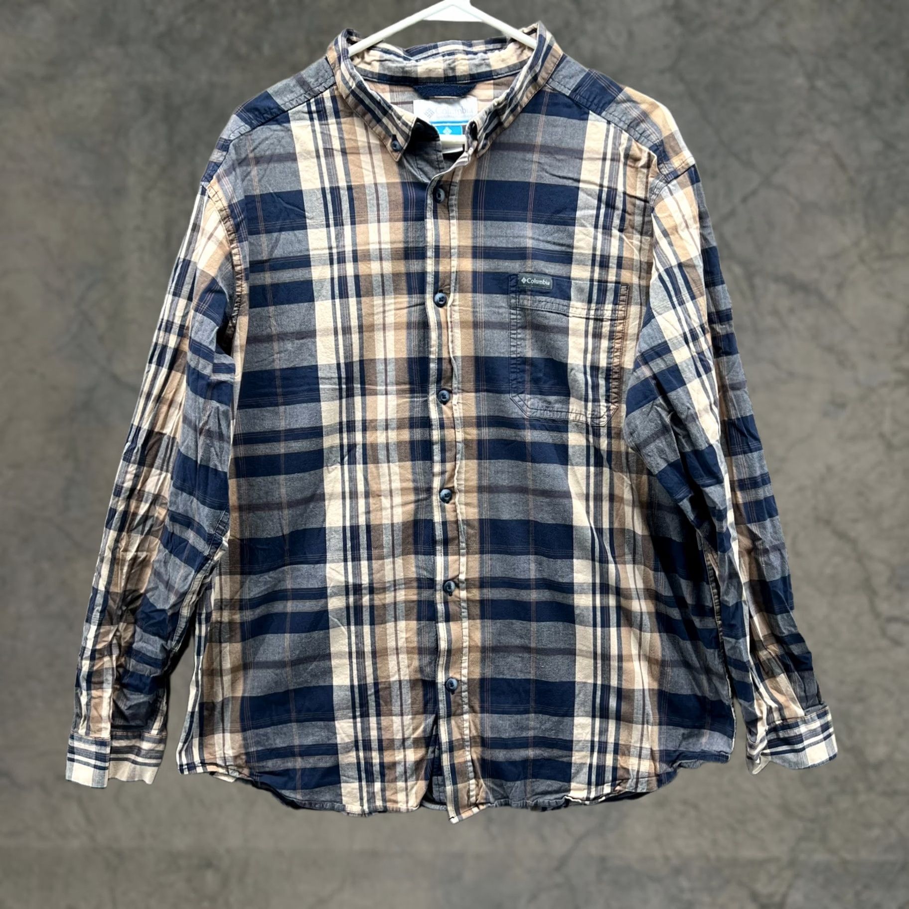 Vintage VINTAGE Columbia Shirt Mens XL Blue Yellow Button Down Tattersall Plaid Outdoors Size US XL / EU 56 / 4 - 1 Thumbnail