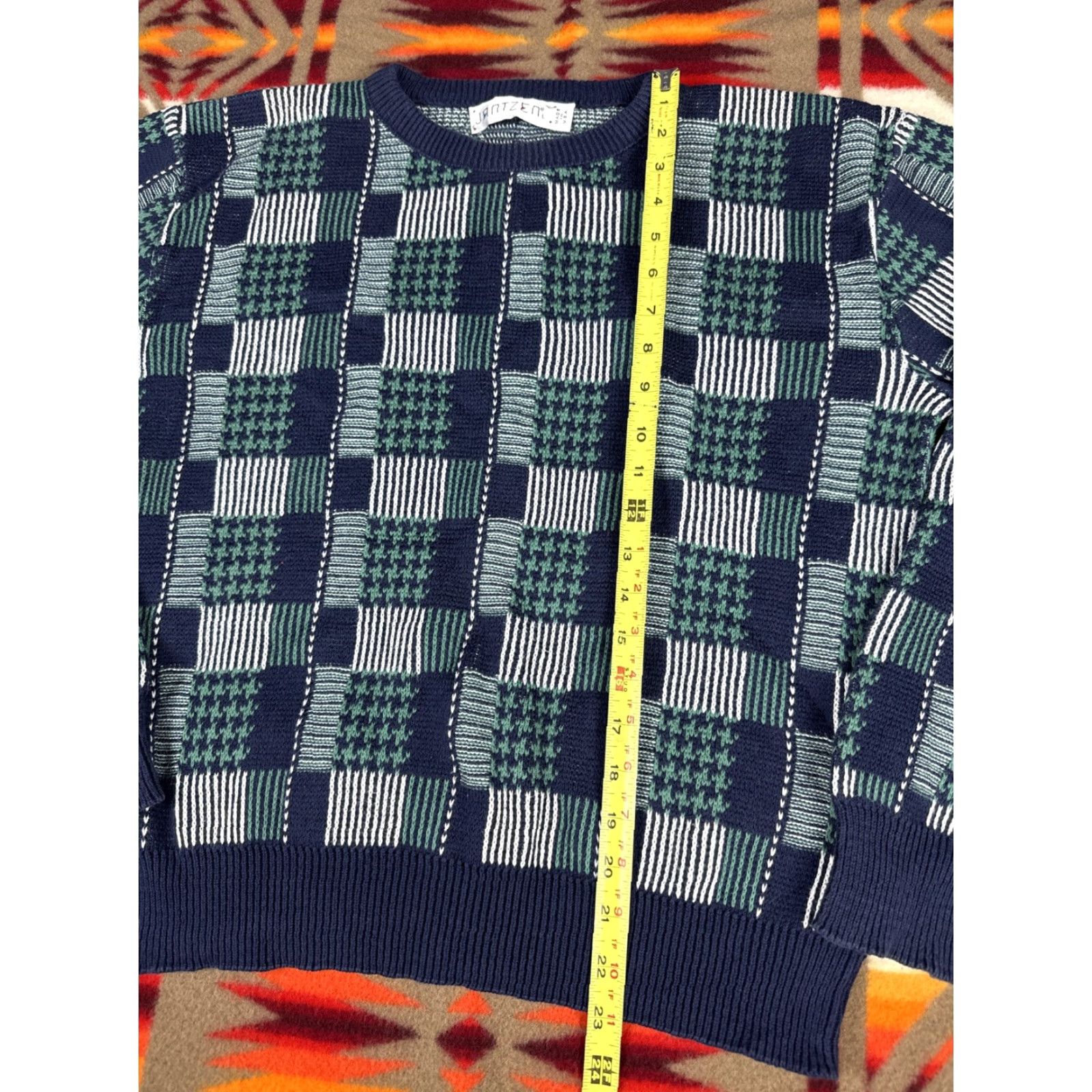 Jantzen VINTAGE Jantzen Sweater Crewneck Mens L Green USA Size US L / EU 52-54 / 3 - 4 Thumbnail