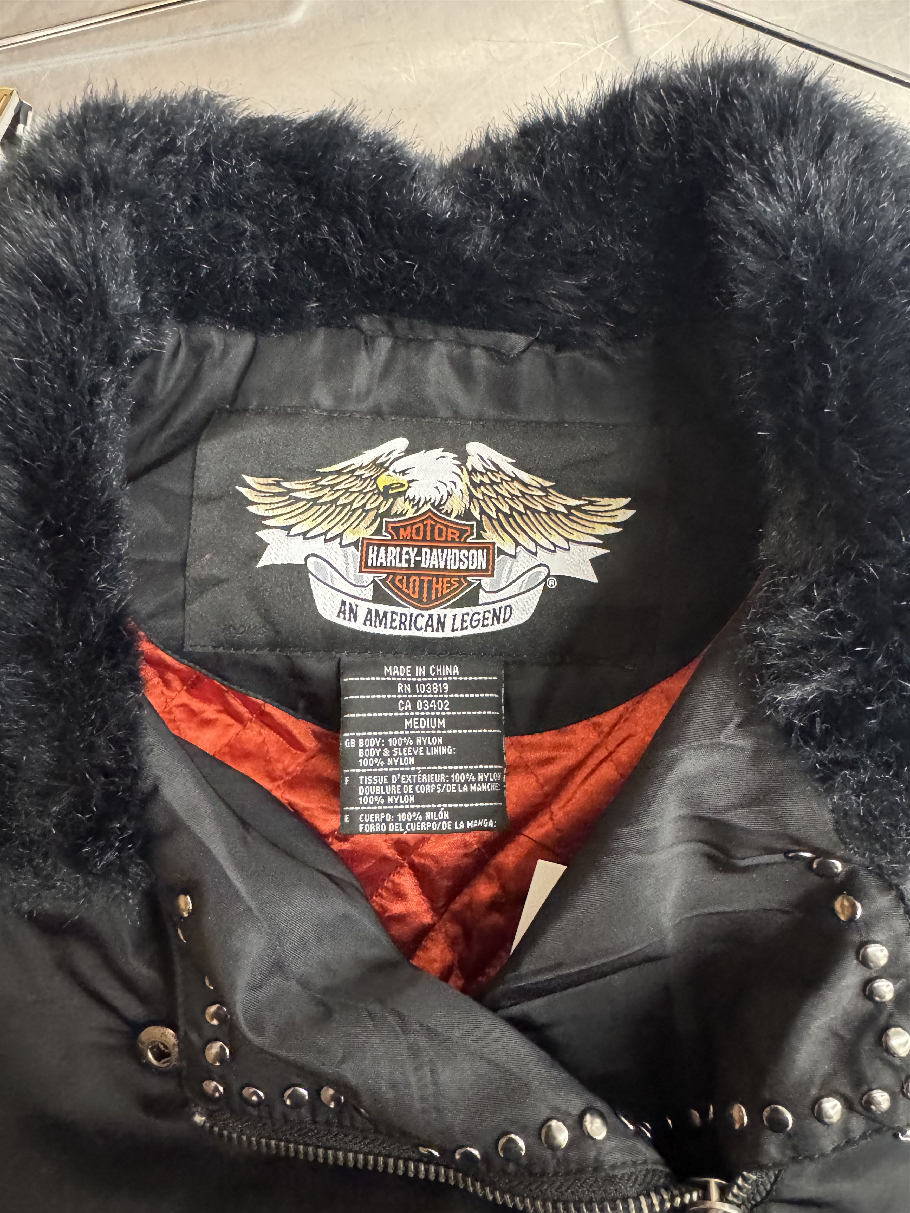 Harley Davidson Y2K Moto Jacket Size M / US 6-8 / IT 42-44 - 2 Thumbnail