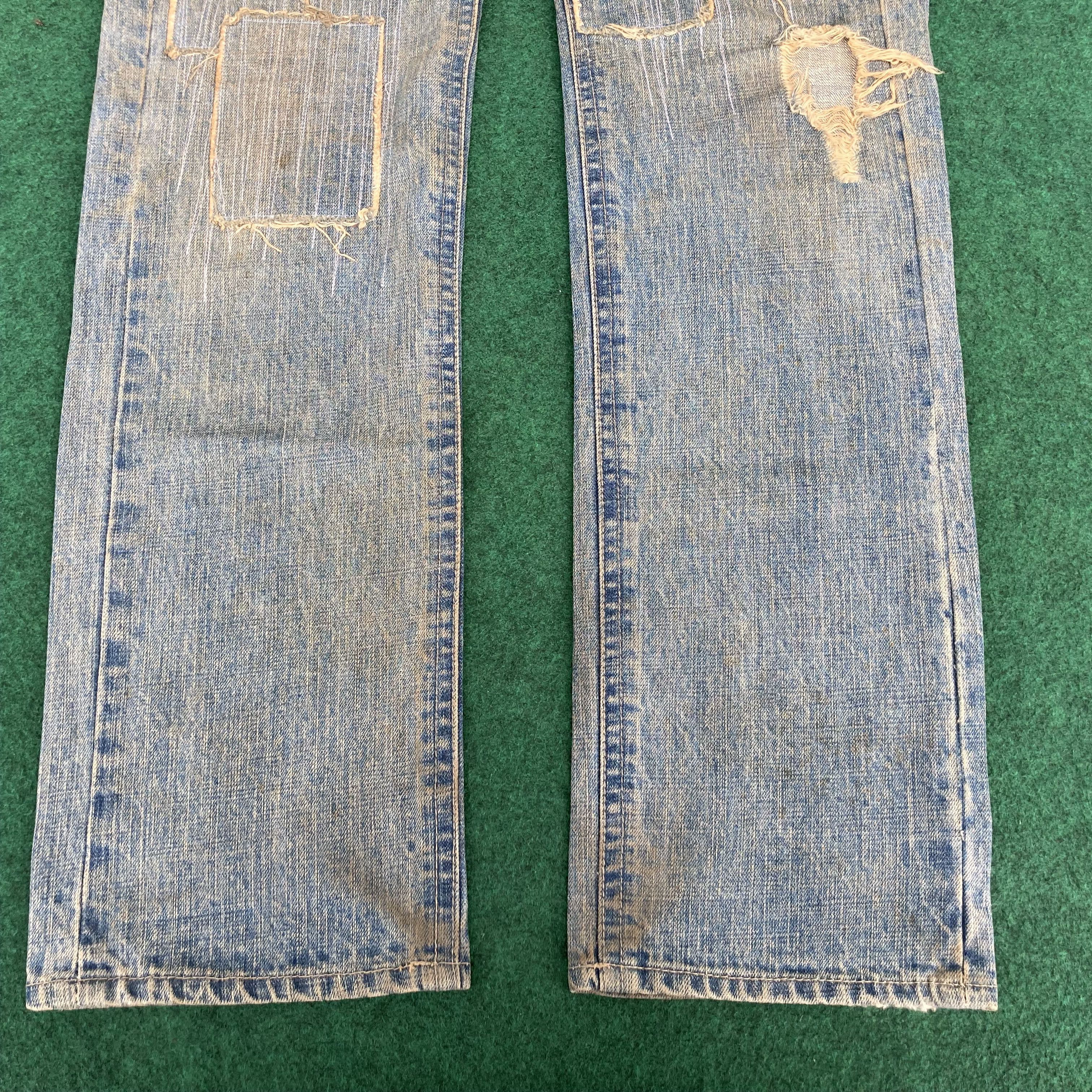 Japanese Brand × Seditionaries Vtg No Concept But Good Sense Patchwork Studded Jeans Size US 34 / EU 50 - 8 Thumbnail