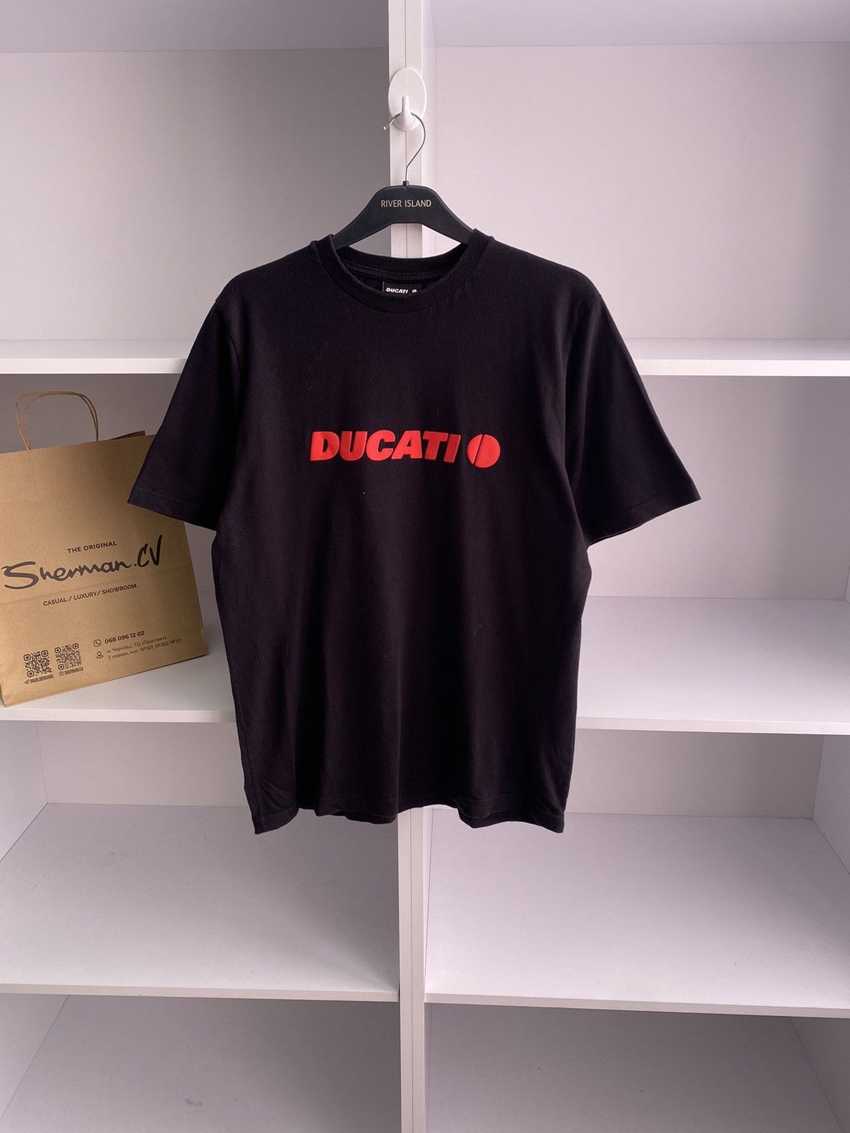 Ducati × Vintage Vintage Ducati Logo Racing Black Tee Size US L / EU 52-54 / 3 - 2 Thumbnail