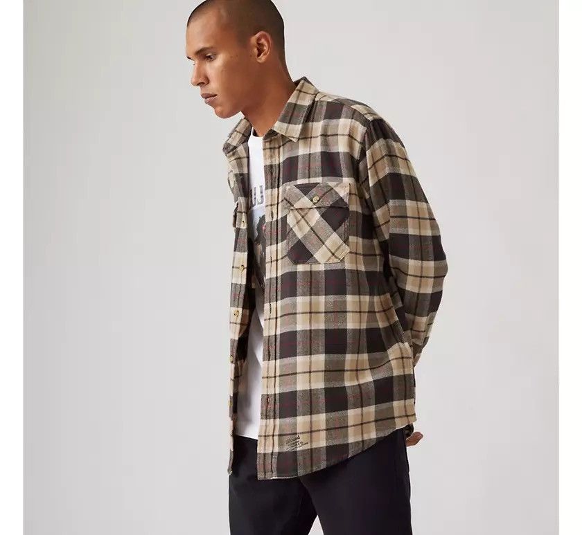 JJJJound × Levi's Levi’s JJJJOUND Plaid Flannel Shirt Size US L / EU 52-54 / 3 - 3 Thumbnail