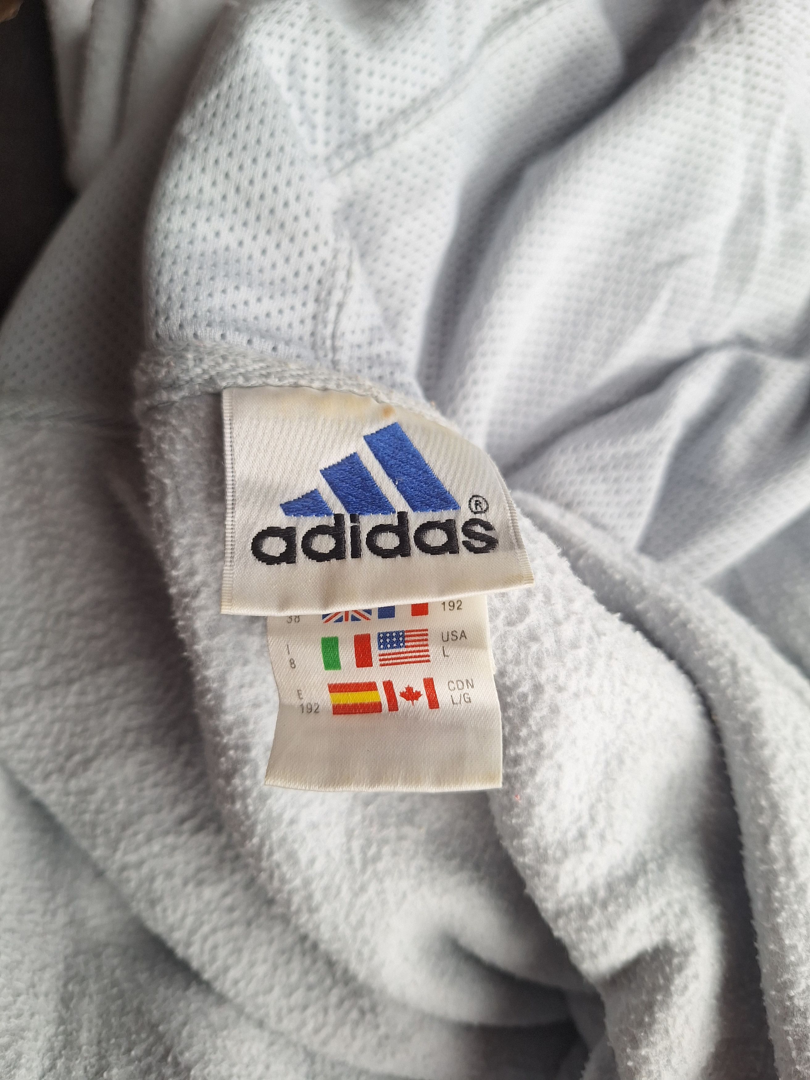 Adidas × Vintage Vintage 90s Adidas Logo Distressed Hoodie Sweatshirt Blue Size US M / EU 48-50 / 2 - 3 Thumbnail