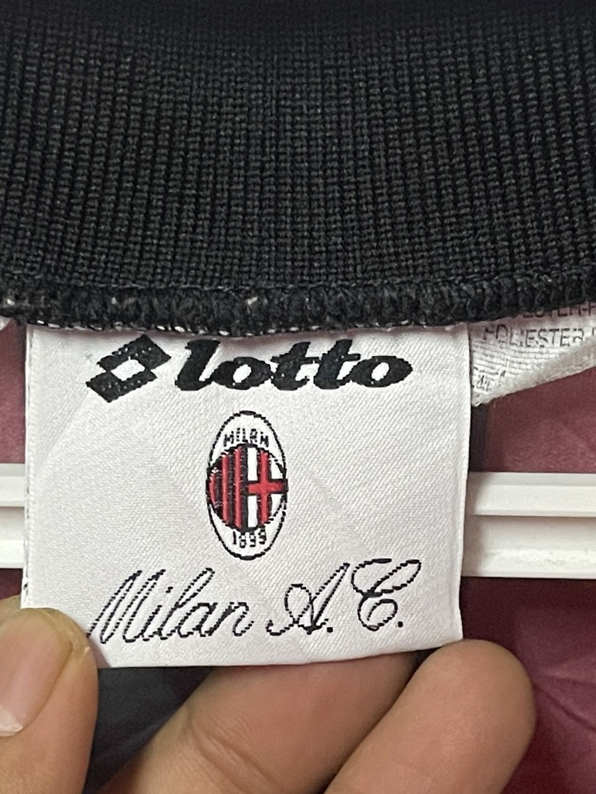 Lotto Sport × Vintage Vintage 90s AC Milan Home Jersey Lotto Motta🔥🔥 Size US M / EU 48-50 / 2 - 3 Thumbnail