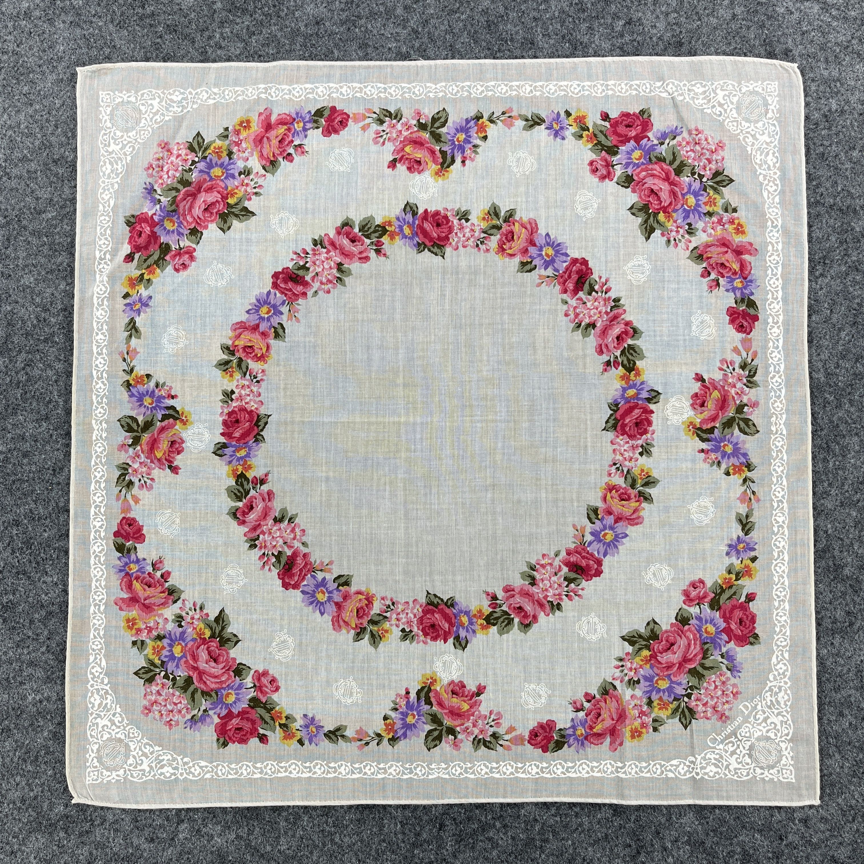 Vintage Christian Dior Handkerchief / Bandana / Neckerchief B094 Size ONE SIZE - 5 Thumbnail
