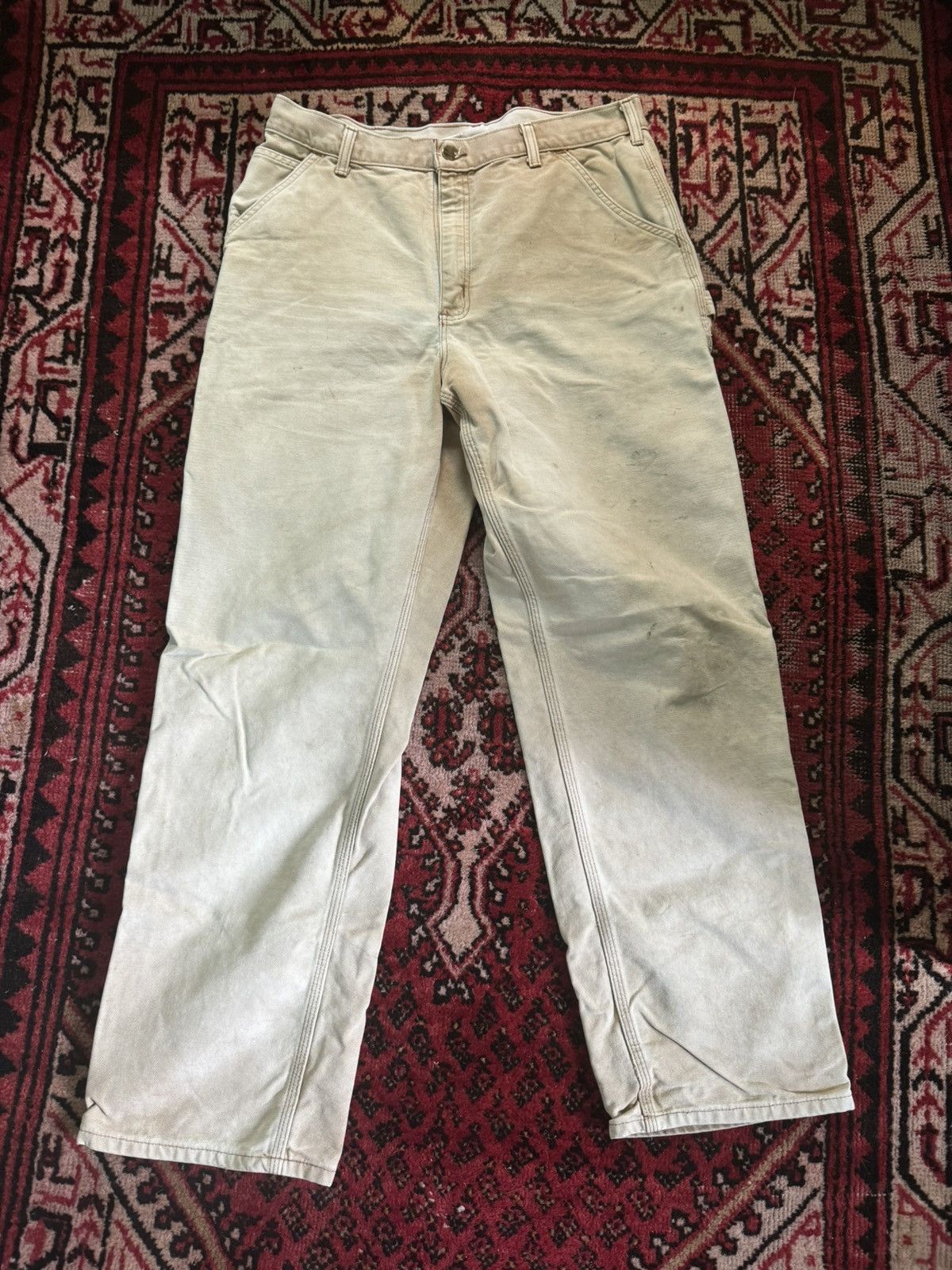 Carhartt × Vintage Vintage Sun Faded Carhartt Work Pants Size US 36 / EU 52 - 1 Thumbnail