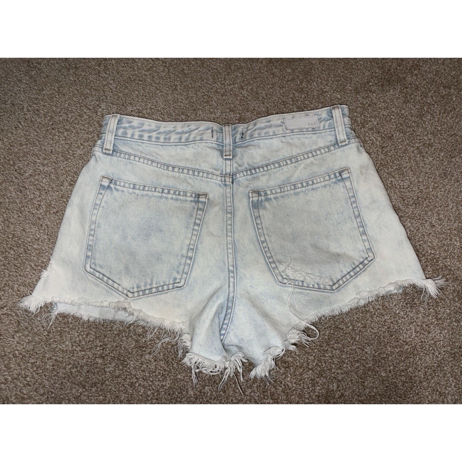 Abercrombie & Fitch Abercrombie Fitch Annie High Rise Denim Shorts Light Wash 6 Size 28" / US 6 / IT 42 - 3 Thumbnail