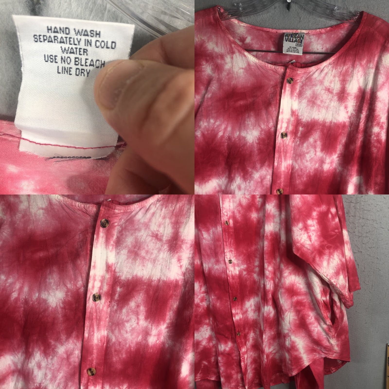 Vintage VINTAGE? No. The African Village Frock Womens One Size Tie Dye Hippie Artsy Boho Set NEW Size US 4 / IT 34 - 8 Thumbnail