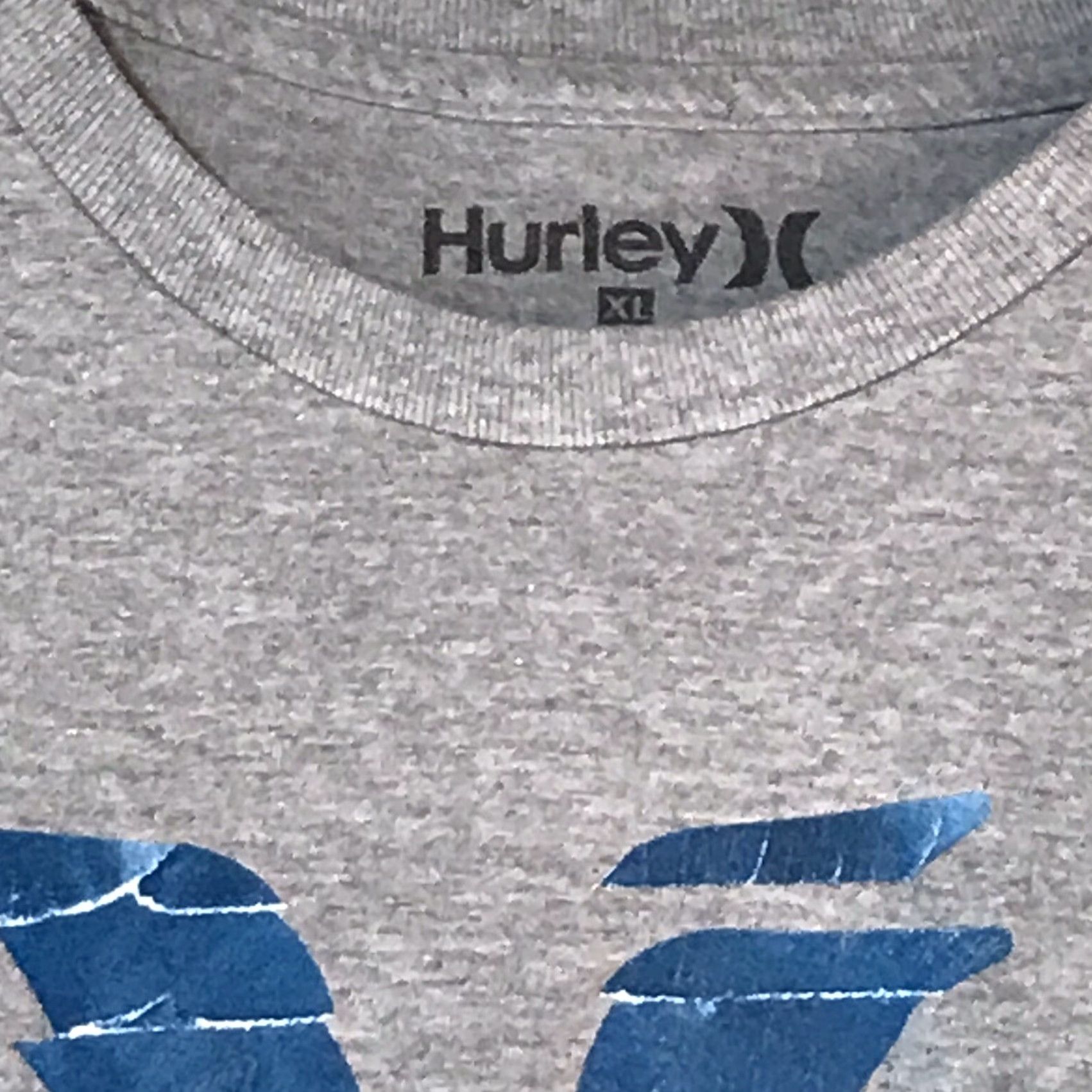 Hurley Hurley Graphic Print T-Shirt Adult XL Gray/Blue Modern Mens Size US XL / EU 56 / 4 - 2 Thumbnail