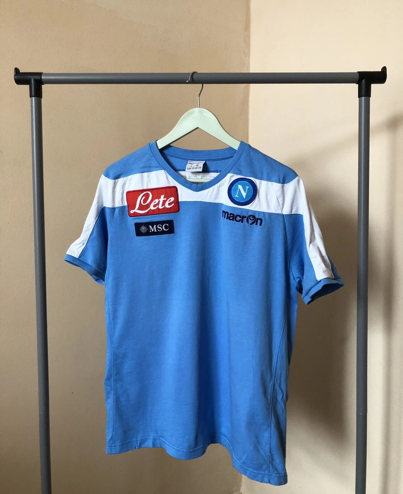 Macron FC Napoli Training Football T-Shirt Mens Size M Vintage Size US M / EU 48-50 / 2 - 1 Thumbnail