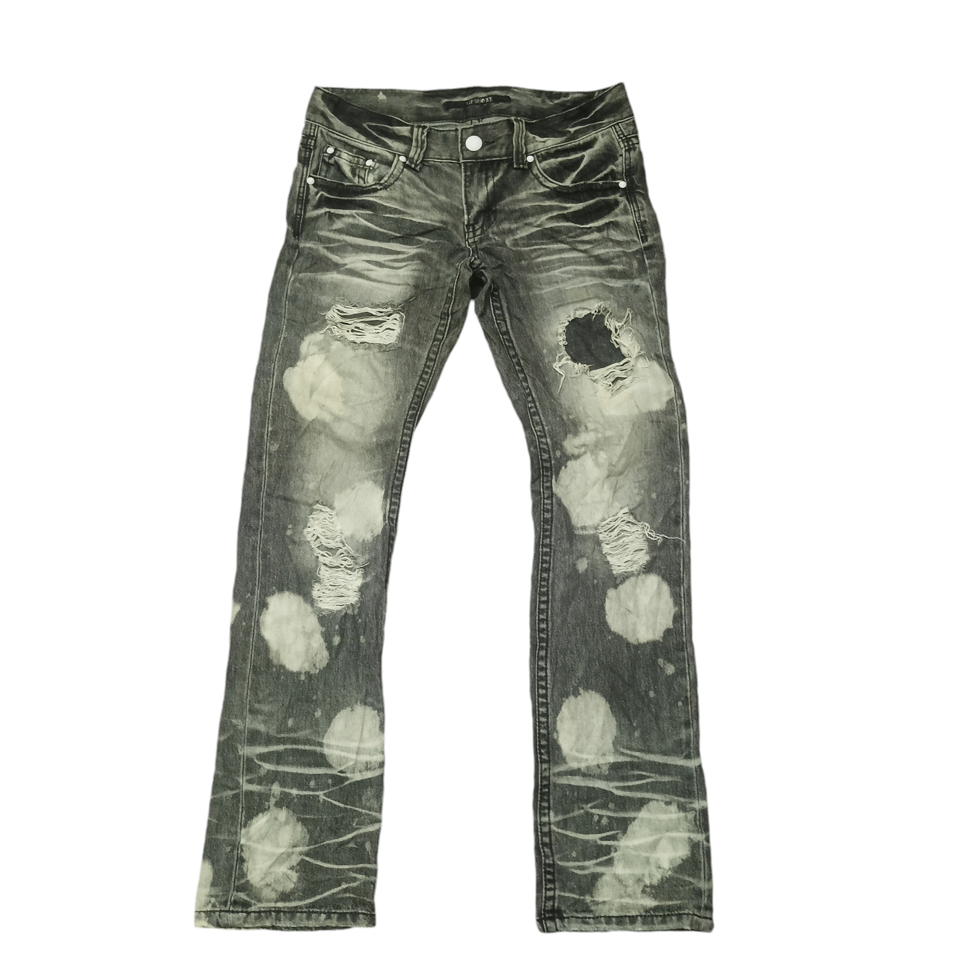 Lip Service Sick 90s Lip Service Polkadot Flared design distressed jeans Size US 32 / EU 48 - 1 Thumbnail