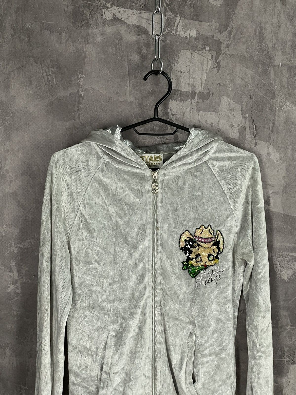 Hysteric Glamour Vintage Y2K Velour Glam Betty Boop Zip Hoodie Size M / US 6-8 / IT 42-44 - 9 Thumbnail