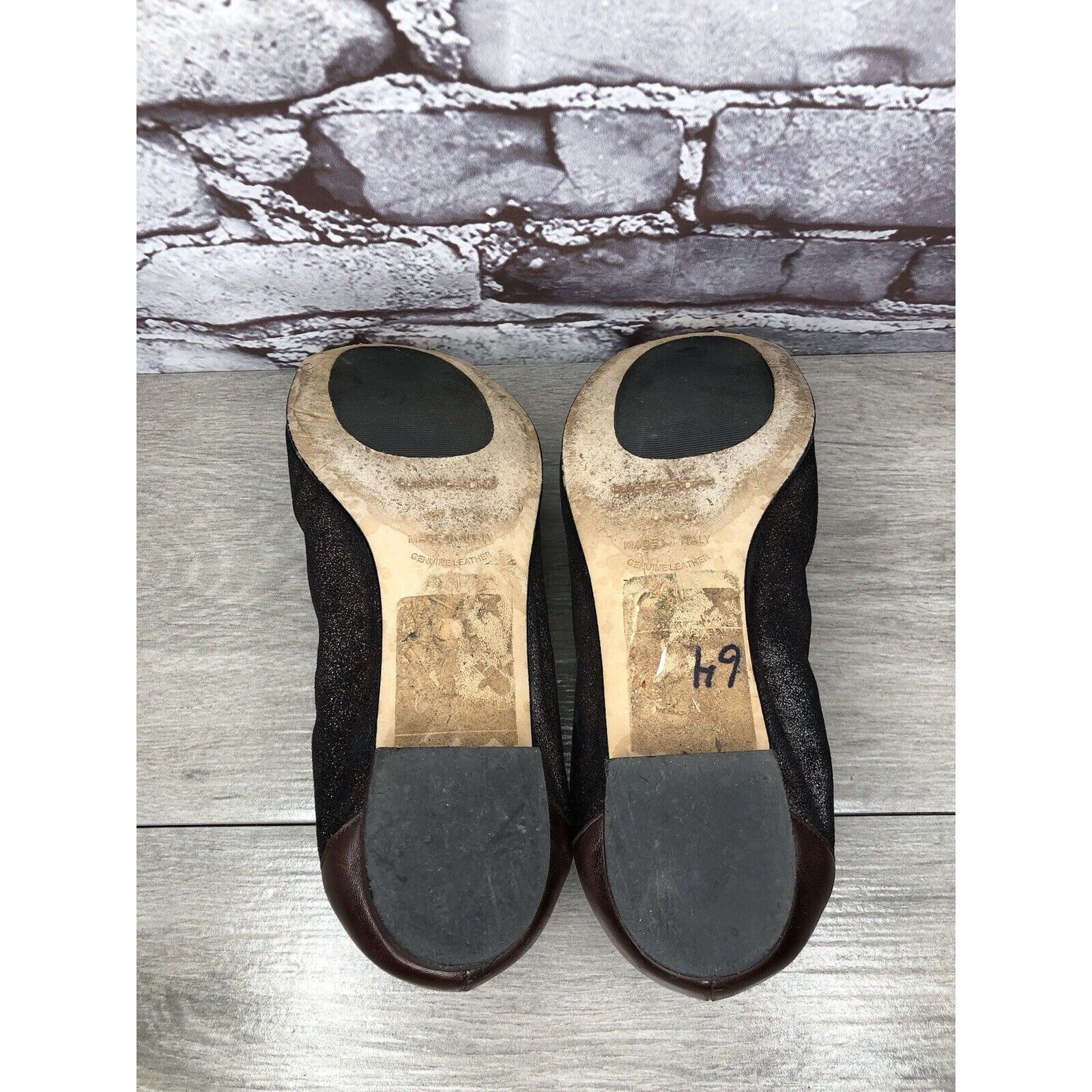 Other Anyi Lu Cate Brown Metallic Flecked Suede Leather Cap Toe Ba Size US 10 / IT 40 - 10 Thumbnail