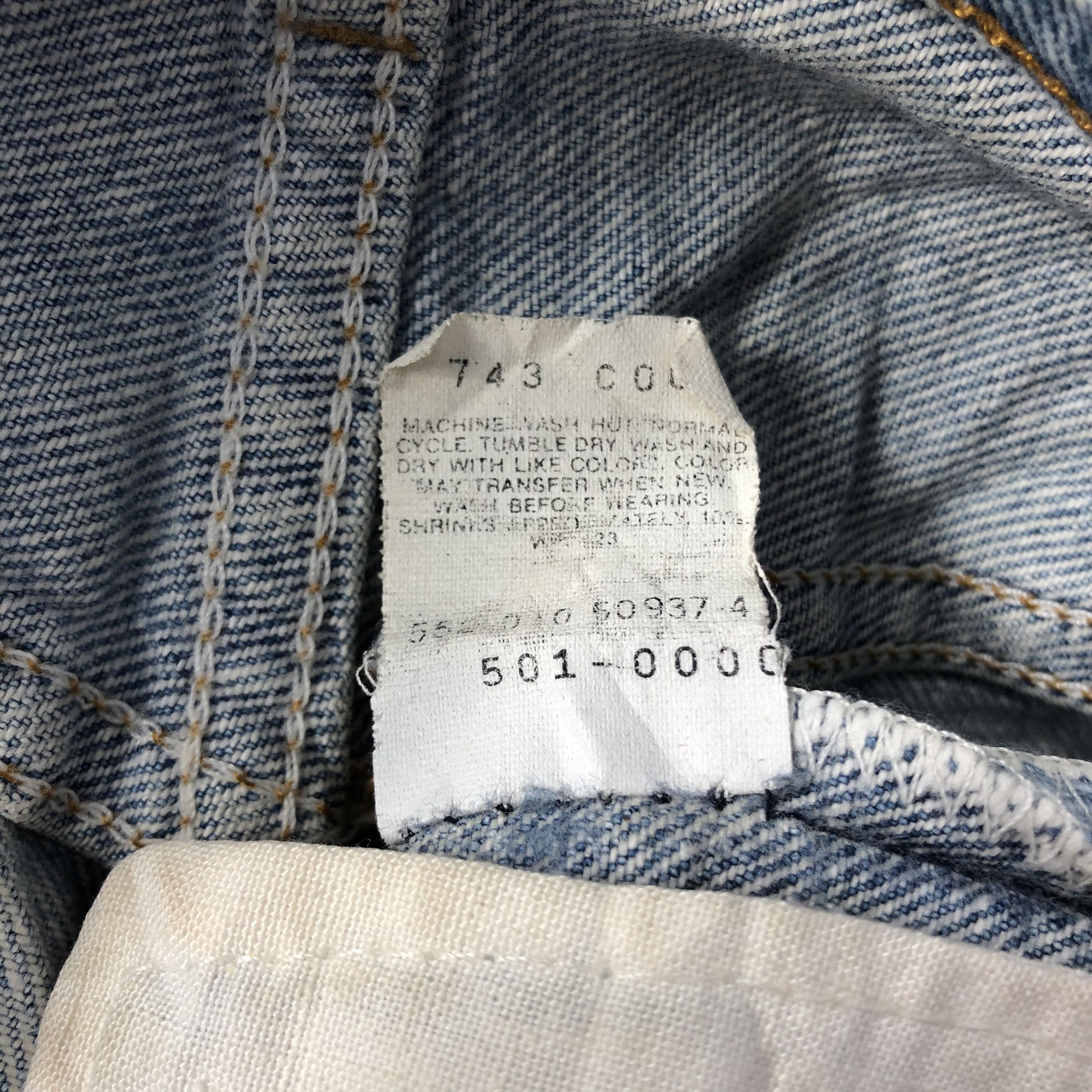 Levi's × Vintage Vintage 90s Light Wash Levis 501 Jeans-J3953 Size US 30 / EU 46 - 11 Thumbnail