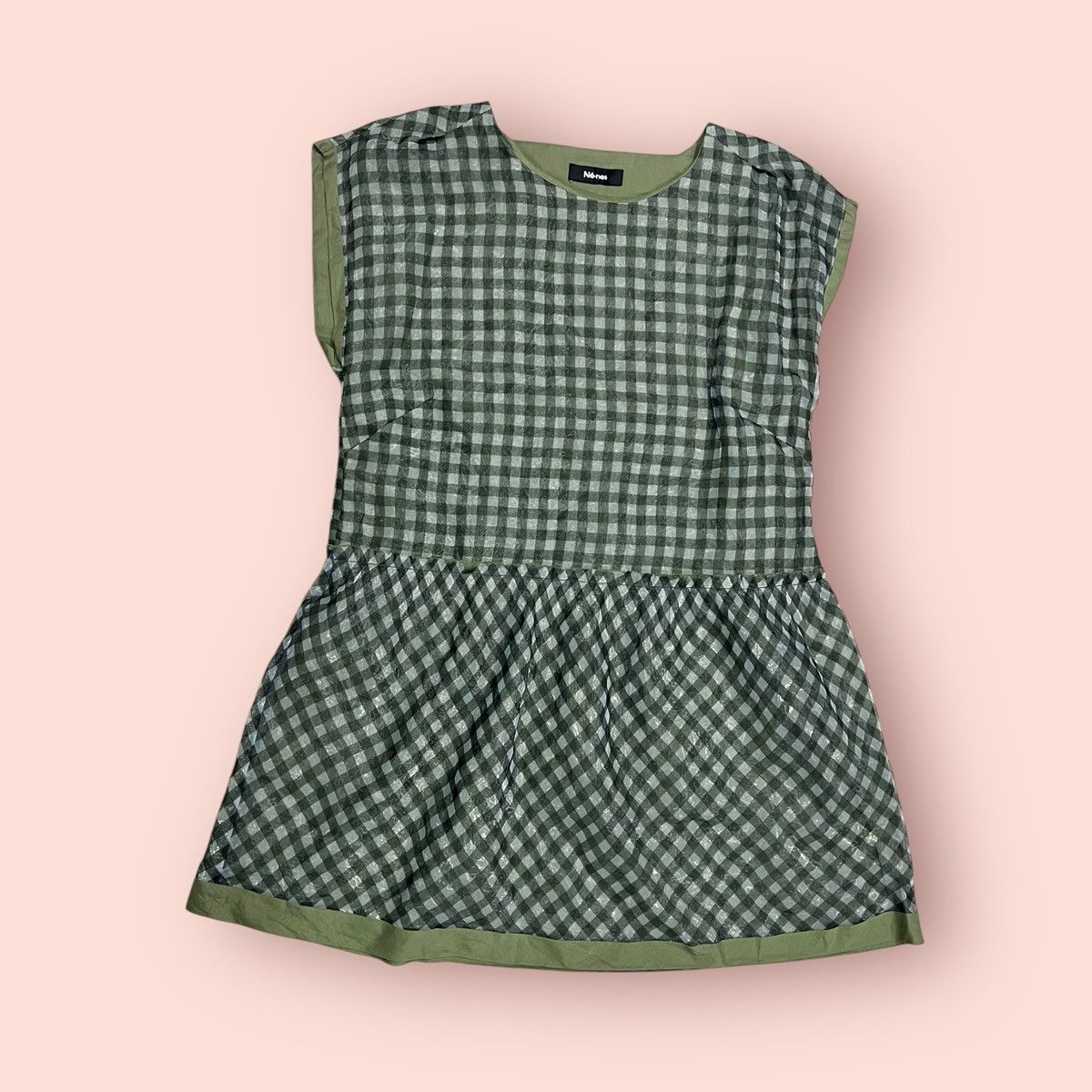 NE-NET BY ISSEY MIYAKE CHECKERED POP GOWN DRESS