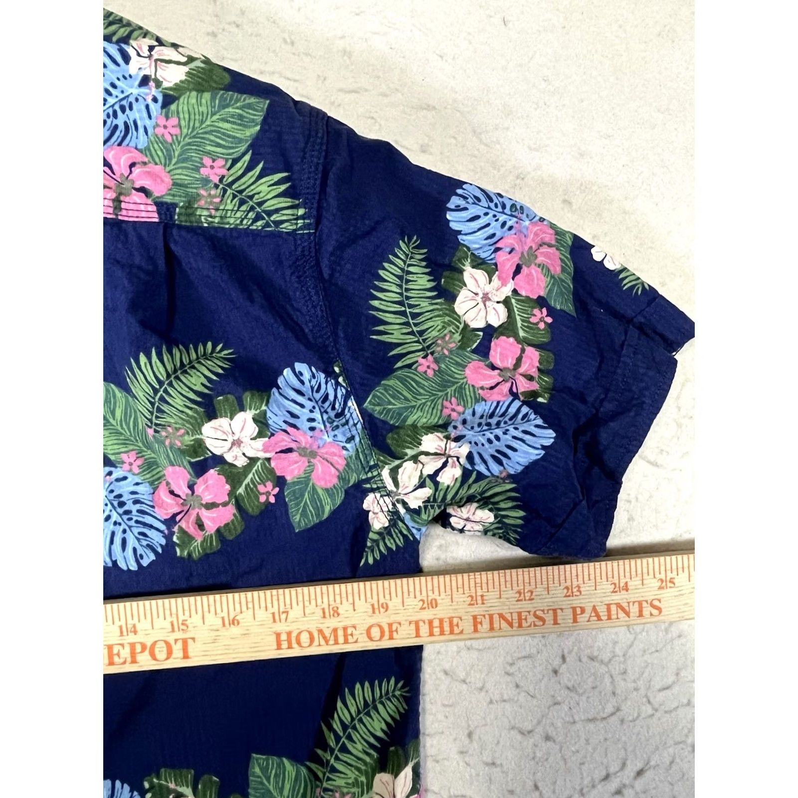 Tommy Bahama Tommy Bahama Shirt Mens S/P Blue Floral Hawaiian Camp Button Up Cotton Blend Size US S / EU 44-46 / 1 - 3 Thumbnail