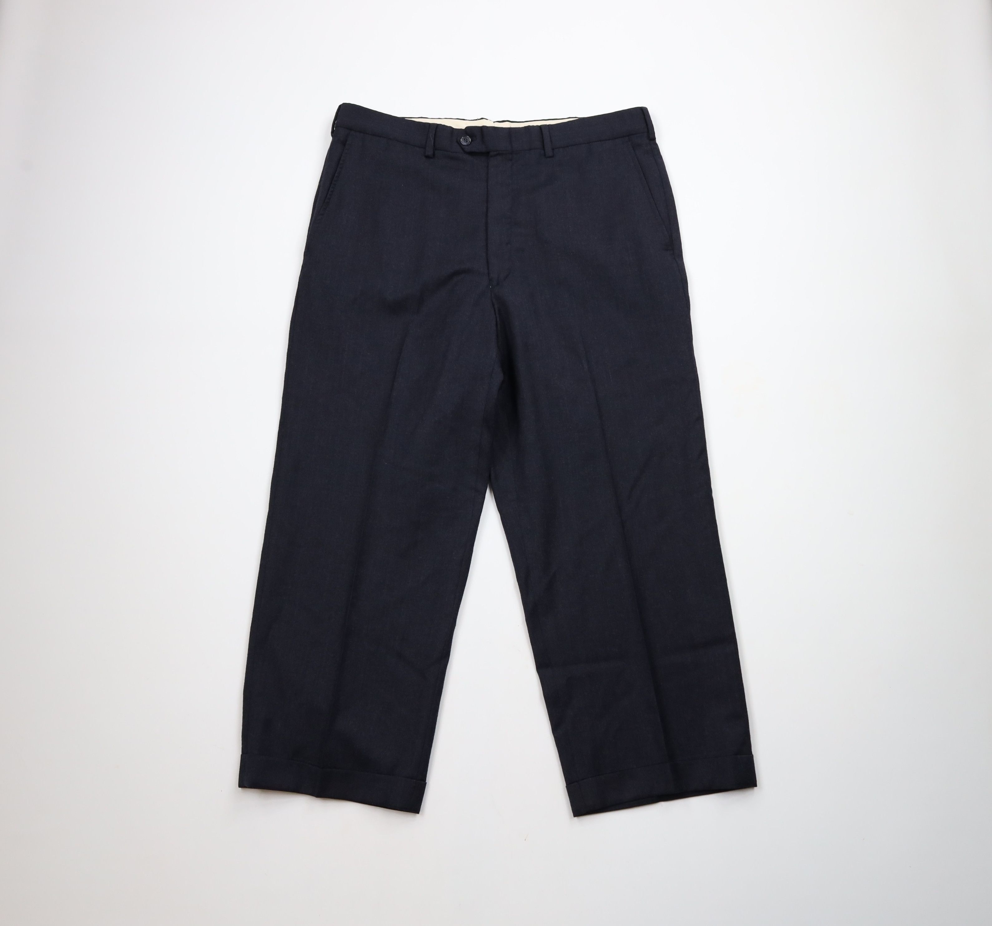 Vintage Vintage 90s Streetwear Wool Blend Wide Leg Chino Pants Size US 34 / EU 50 - 1 Thumbnail