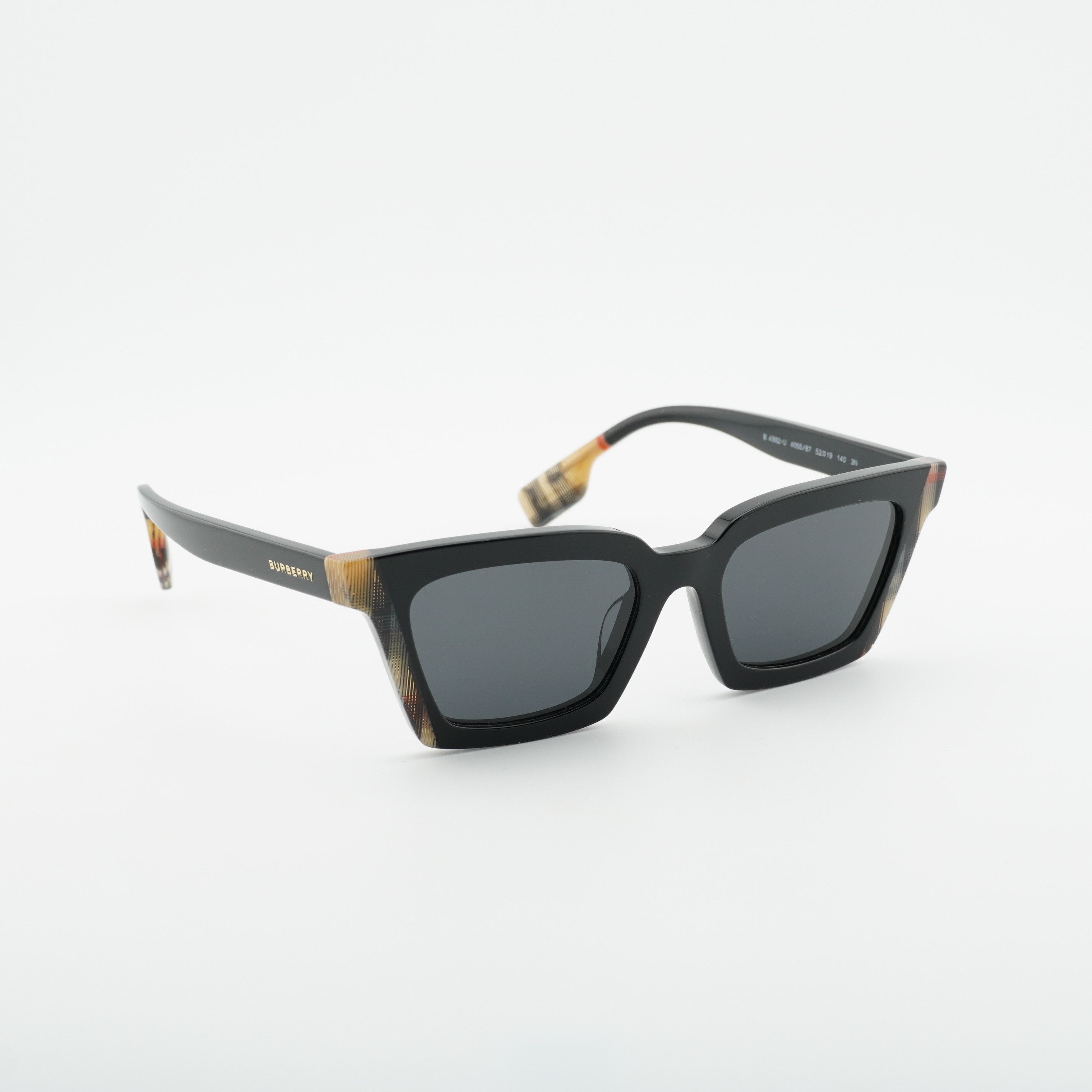 Burberry Burberry BE4392U 405587 Sunglasses Black Square Frame Size ONE SIZE - 9 Thumbnail