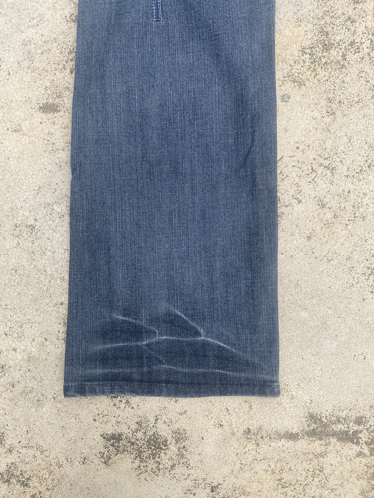 If Six Was Nine × Le Grande Bleu (L.G.B.) × Marithe + Francois Girbaud Flare Jeans Marithe Francois Girbaud Faded Denim Jeans Size US 34 / EU 50 - 23 Thumbnail
