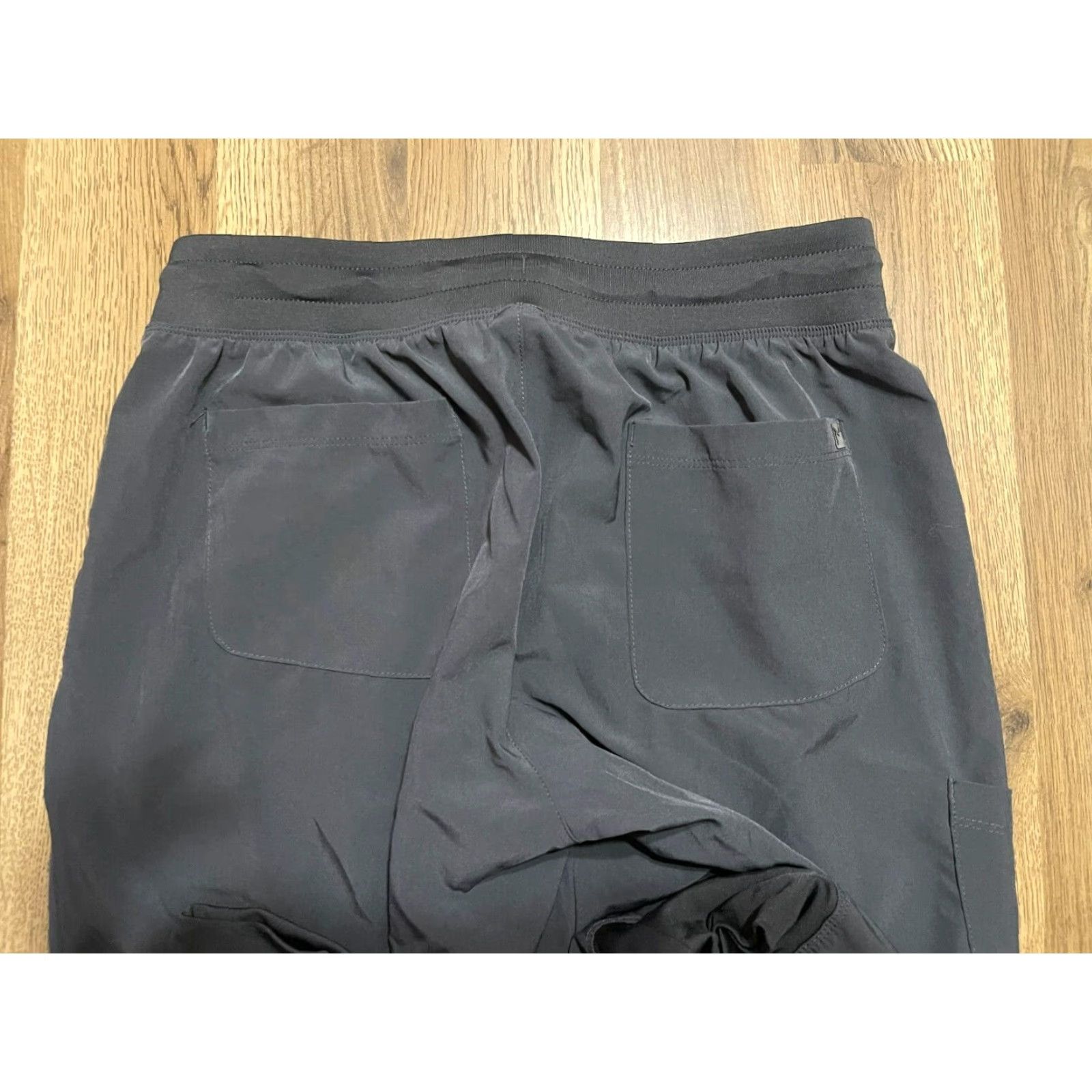 Vintage Maevn Pants Women’s Size M Black Activewear Waist Tie Pants Womens Regular Inseam 25 in Sweatpants Fall Spring Summer Velour Modern Style Size 32" / US 10 / IT 46 - 3 Thumbnail