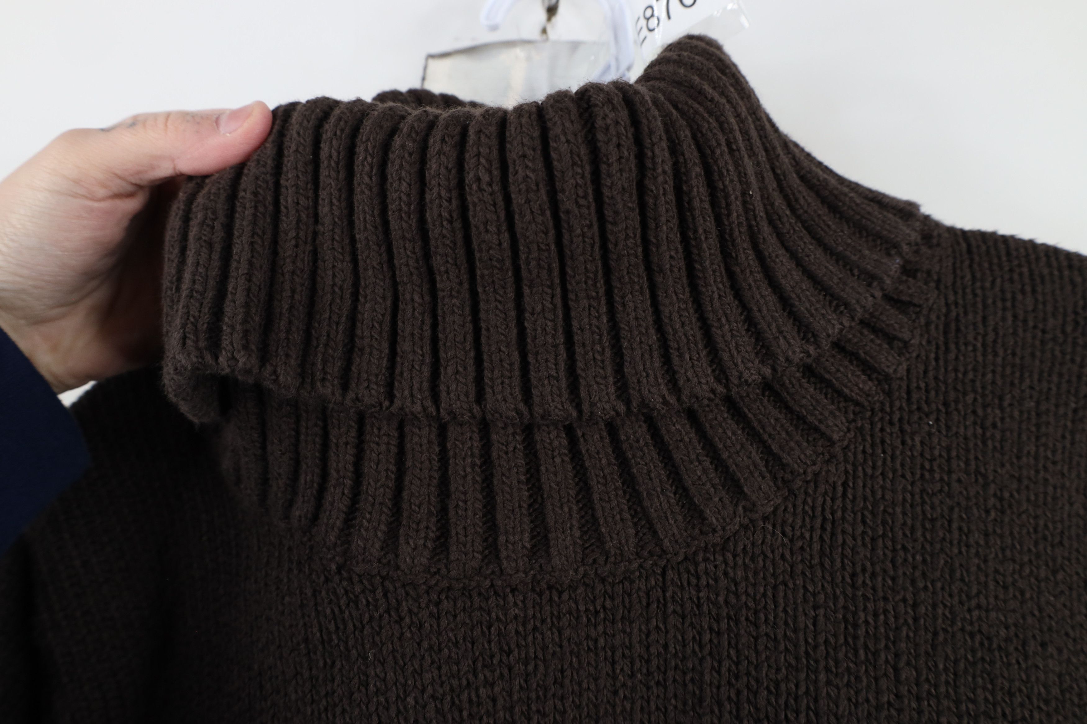 Lands' End × Vintage Vintage Lands End Heavyweight Knit Turtleneck Sweater Brown Size XL / US 12-14 / IT 48-50 - 5 Thumbnail