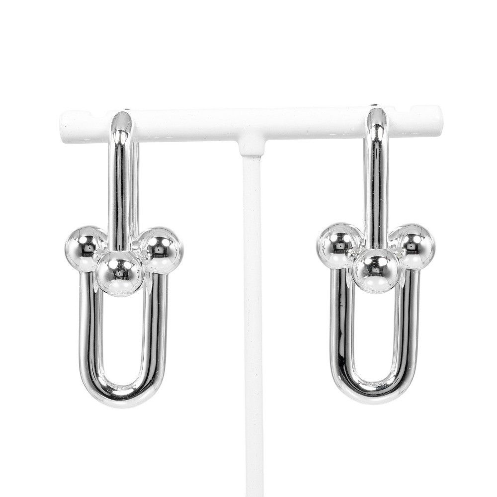 Tiffany & Co. Tiffany HardWear Extra Large Link Silver 925 Earrings Metal Earrings DUTY FREE for USA