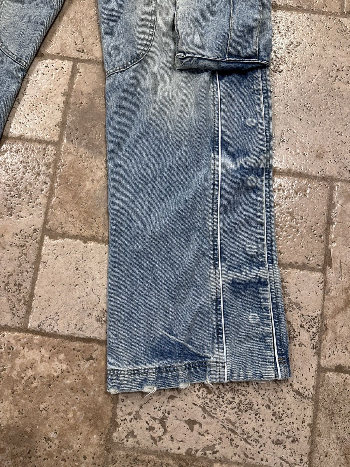 Nahmias Nahmias Track Snap Logo Cargos Blue Denim Jeans Size US 36 / EU 52 - 2 Thumbnail