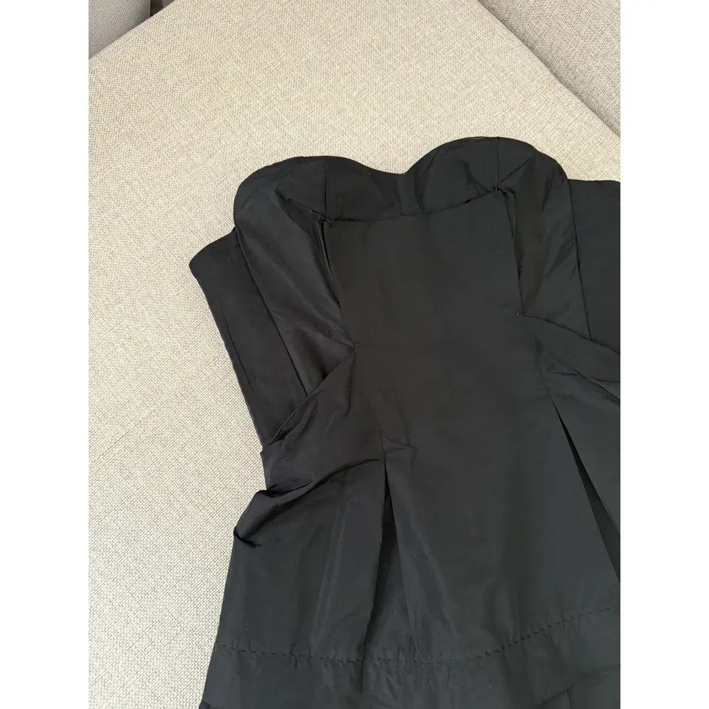 Miu Miu MIU MIU Women's Black Strapless Mini Dress Size IT38 Size XS / US 0-2 / IT 36-38 - 3 Thumbnail