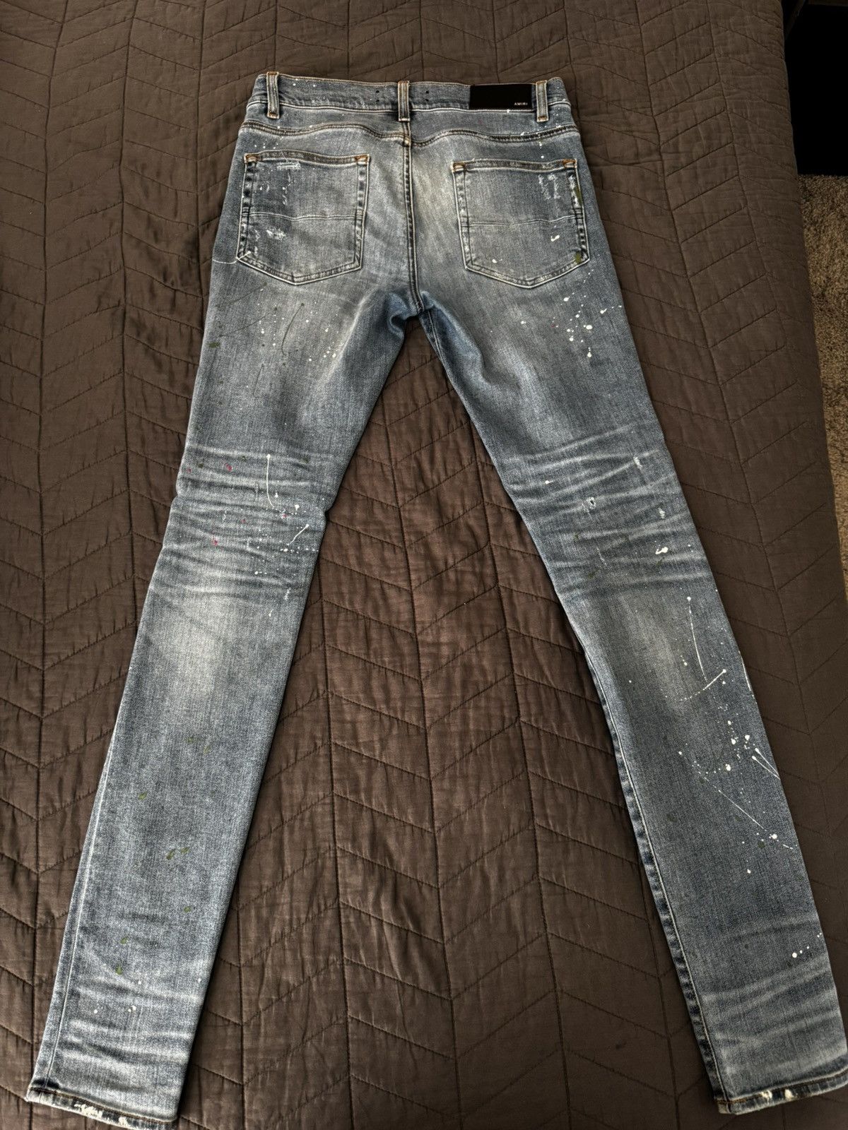 Amiri Amiri Art Patch Rosebowl Splatter Jeans - Size 32 Size US 32 / EU 48 - 4 Thumbnail