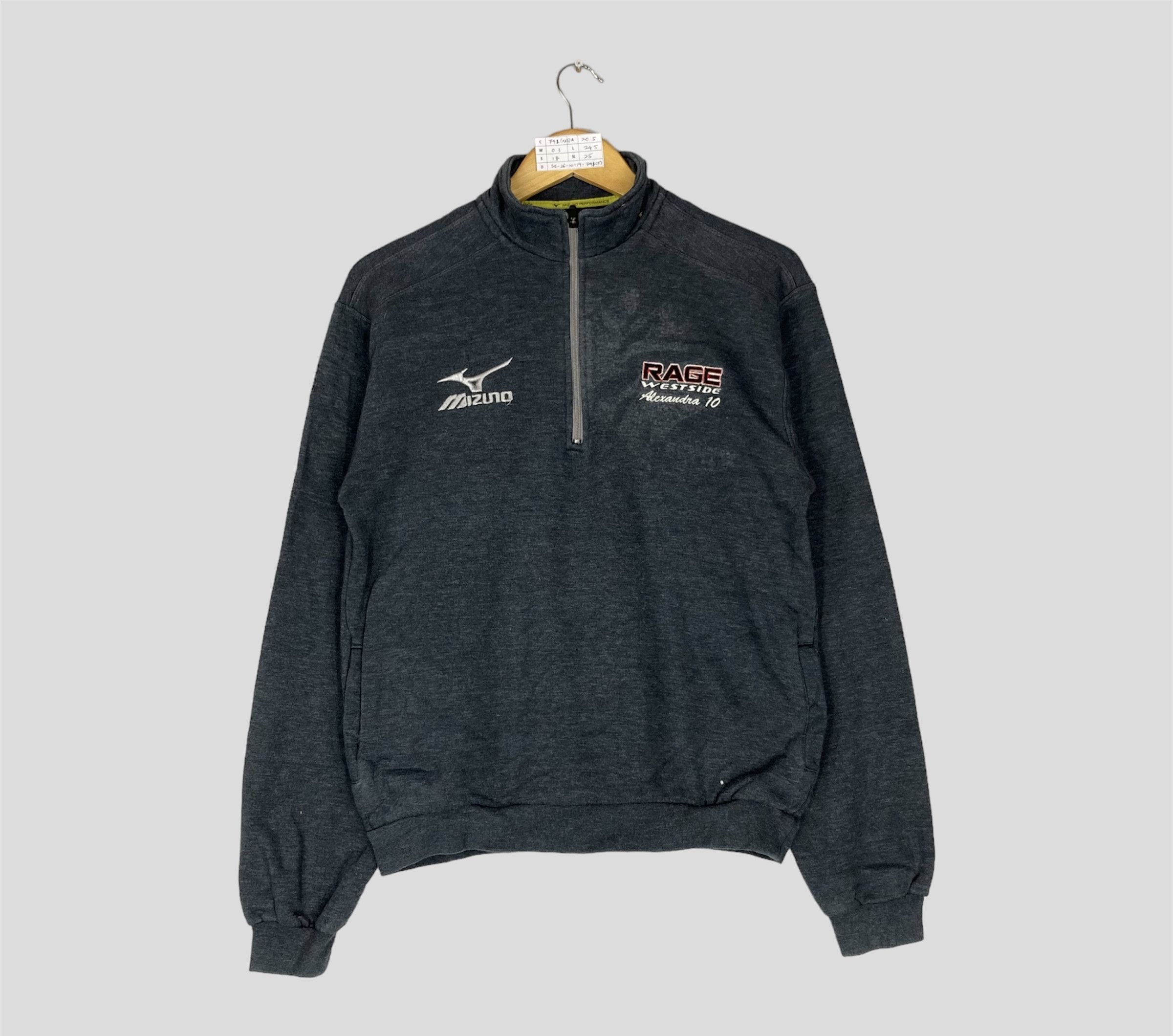 image of 90's Mizuno Japanese Sportswear Sweatshirt in Grey, Men's (Size 2XS)