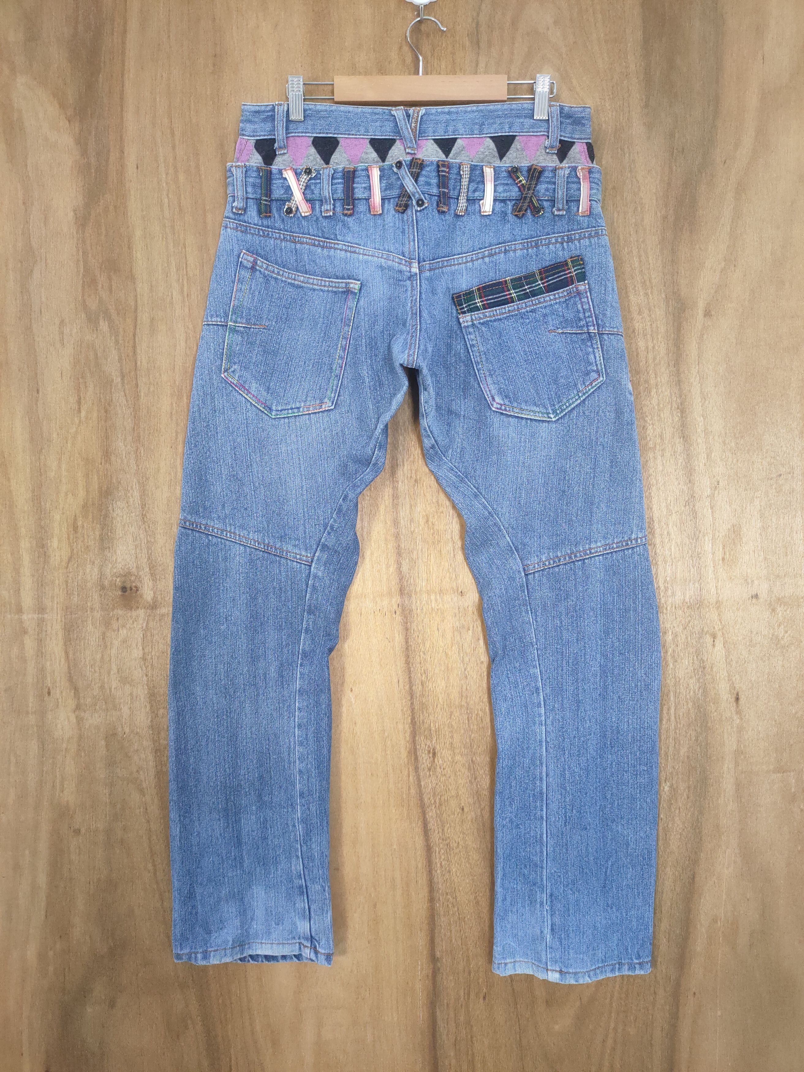Japanese Brand BEACH DOUBLE WAIST JEAN DENIM CARGO PANTS Size US 32 / EU 48 - 2 Thumbnail